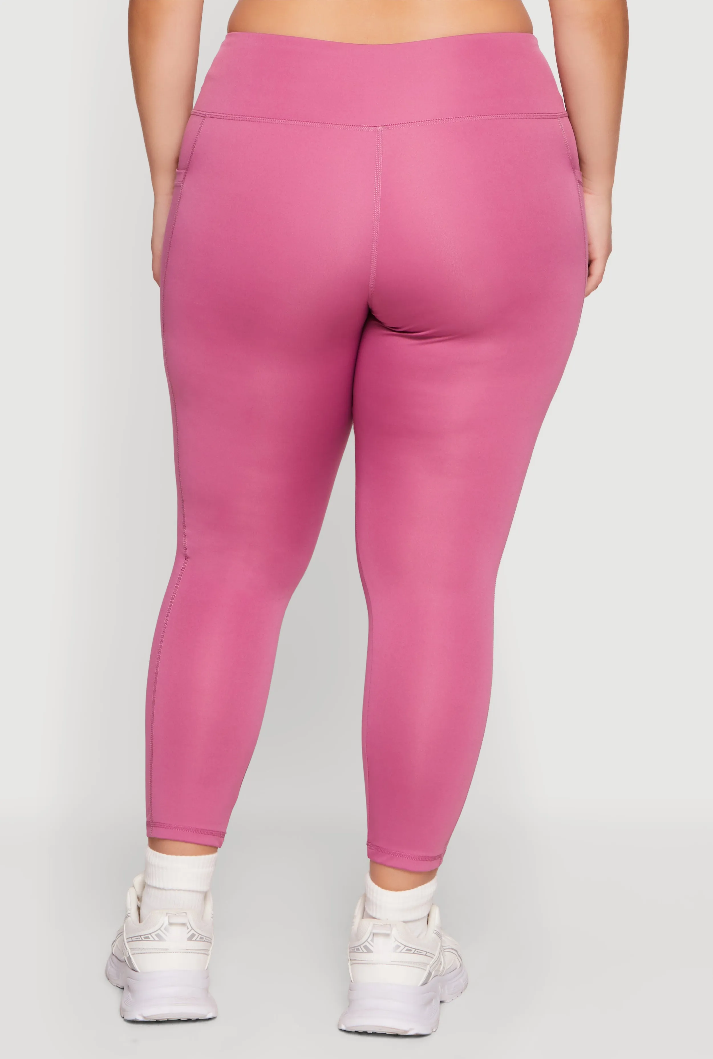 Plus Size High Waisted Cell Phone Pocket Detail Leggings sold by Rainbow product image thumbnail 5