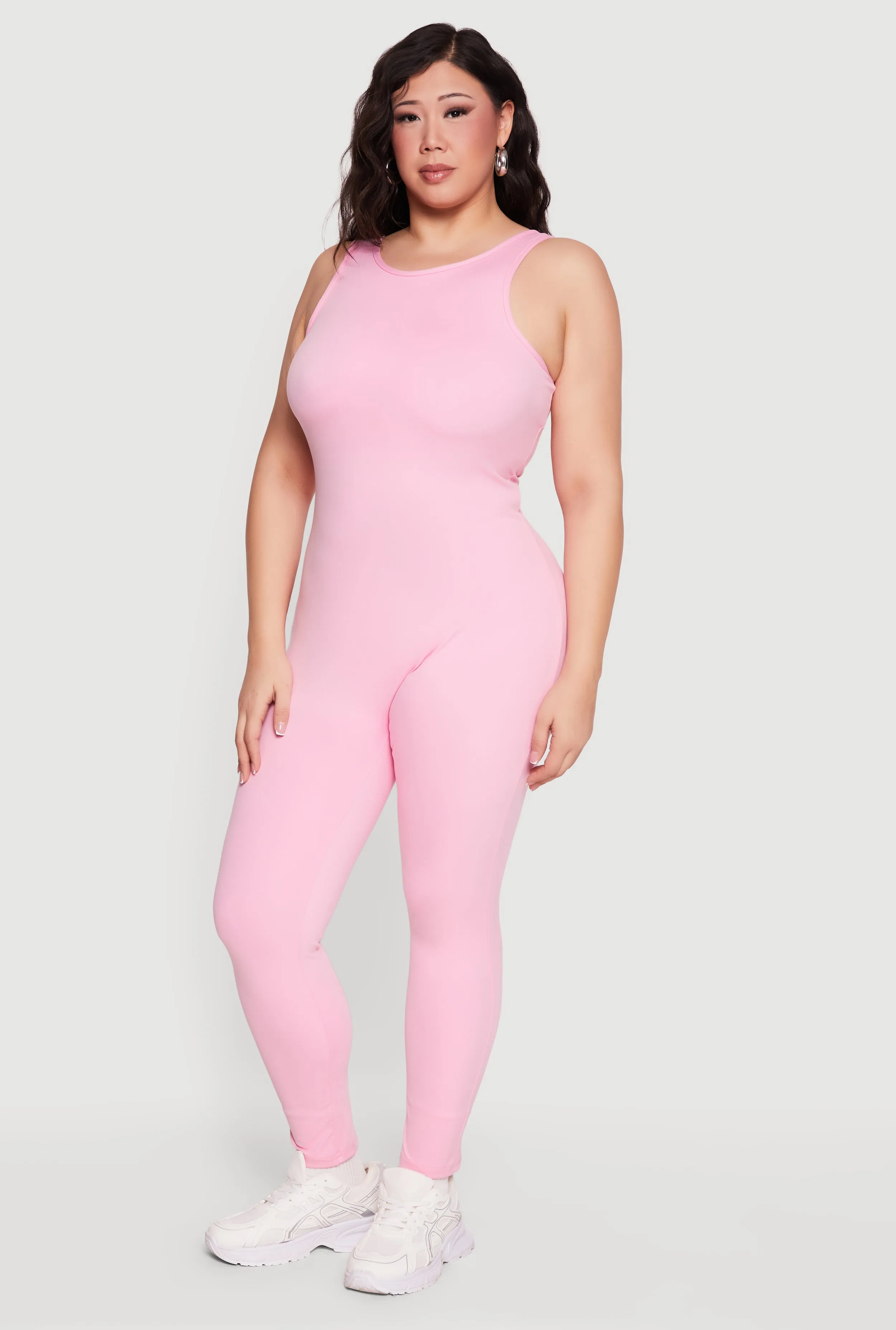 Plus Size Sleeveless Crew Neck Catsuit sold by Rainbow product image thumbnail 2