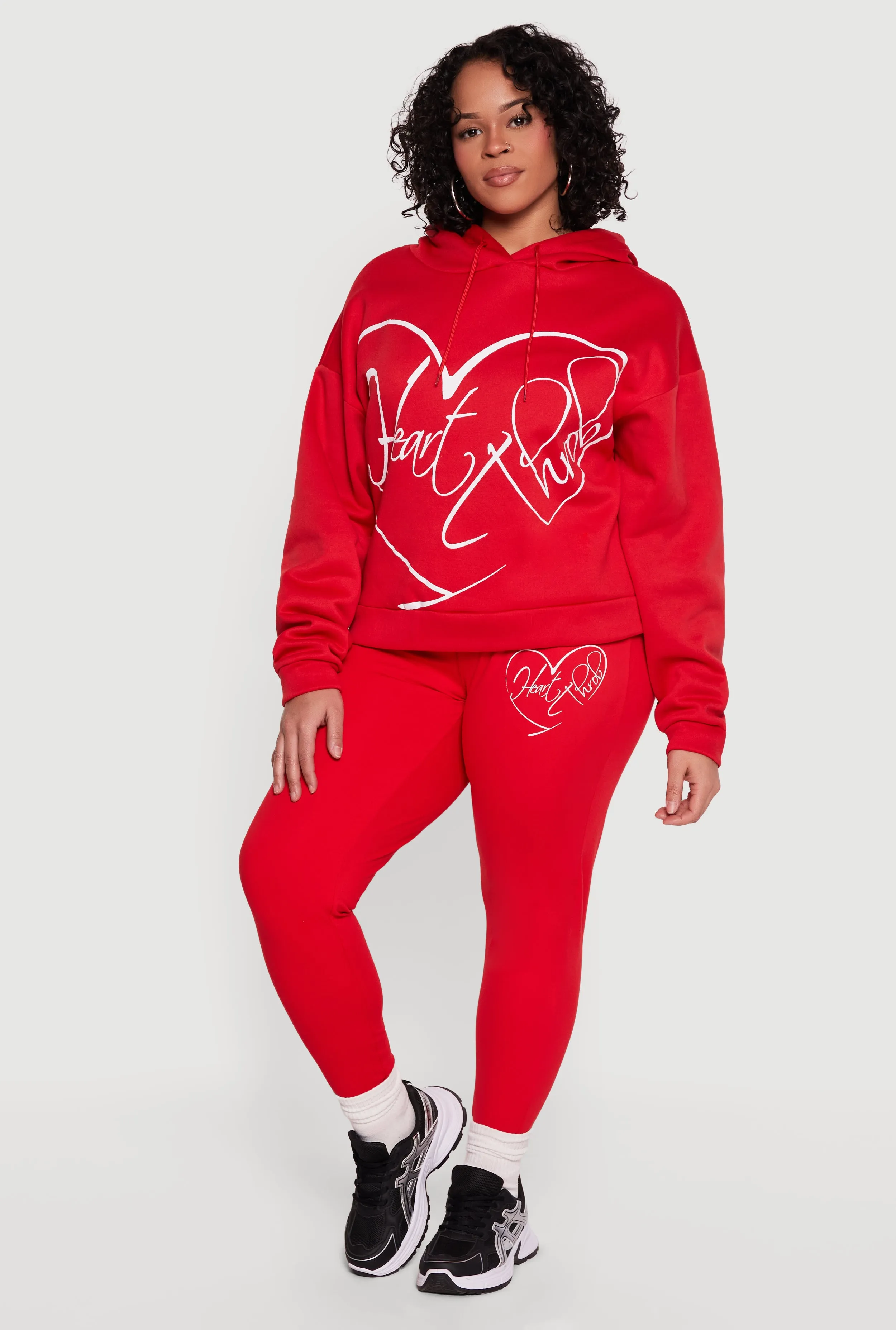 Plus Size Heart Throb Graphic Hooded Sweatshirt sold by Rainbow product image thumbnail 2