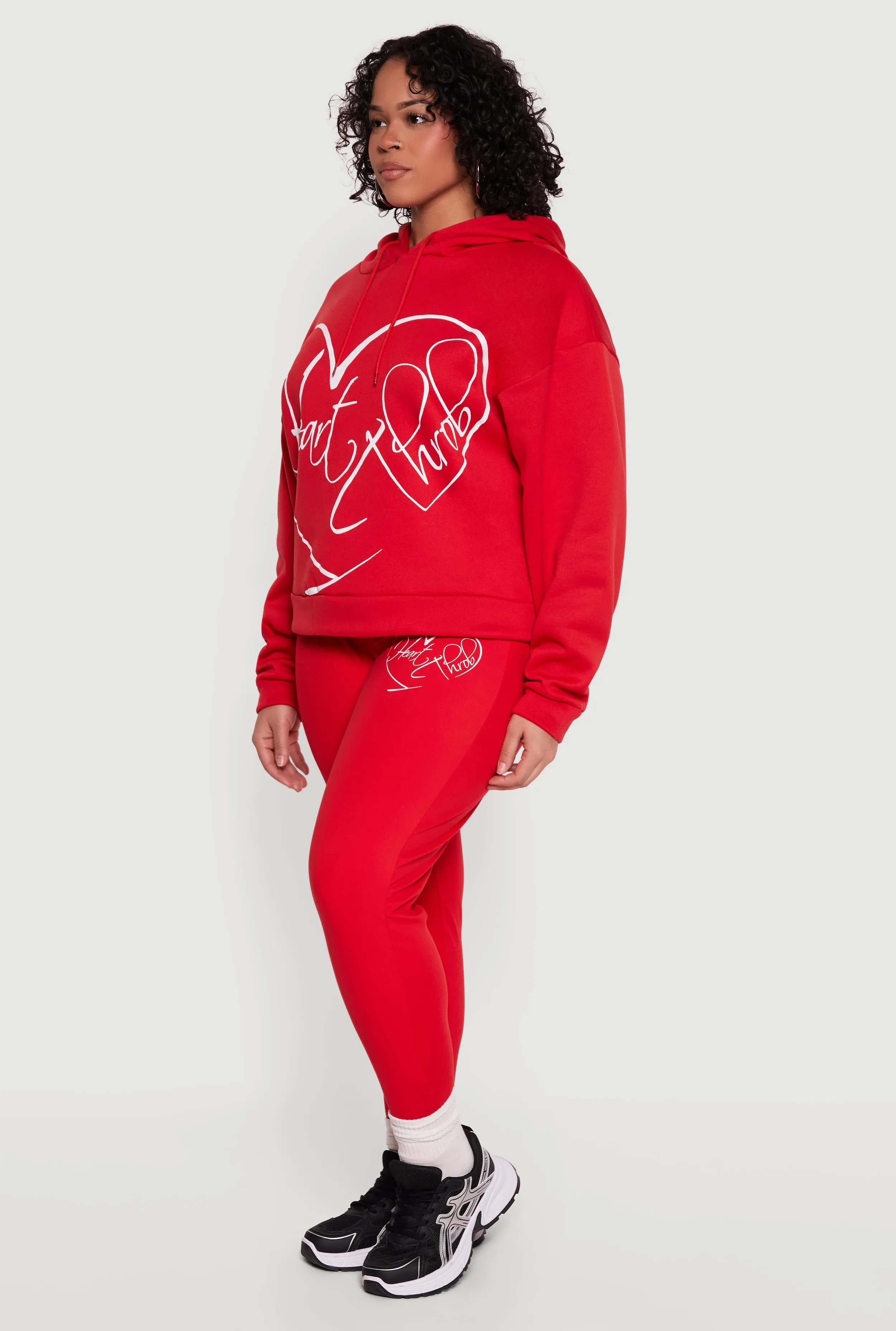 Plus Size Heart Throb Graphic Hooded Sweatshirt sold by Rainbow product image thumbnail 3