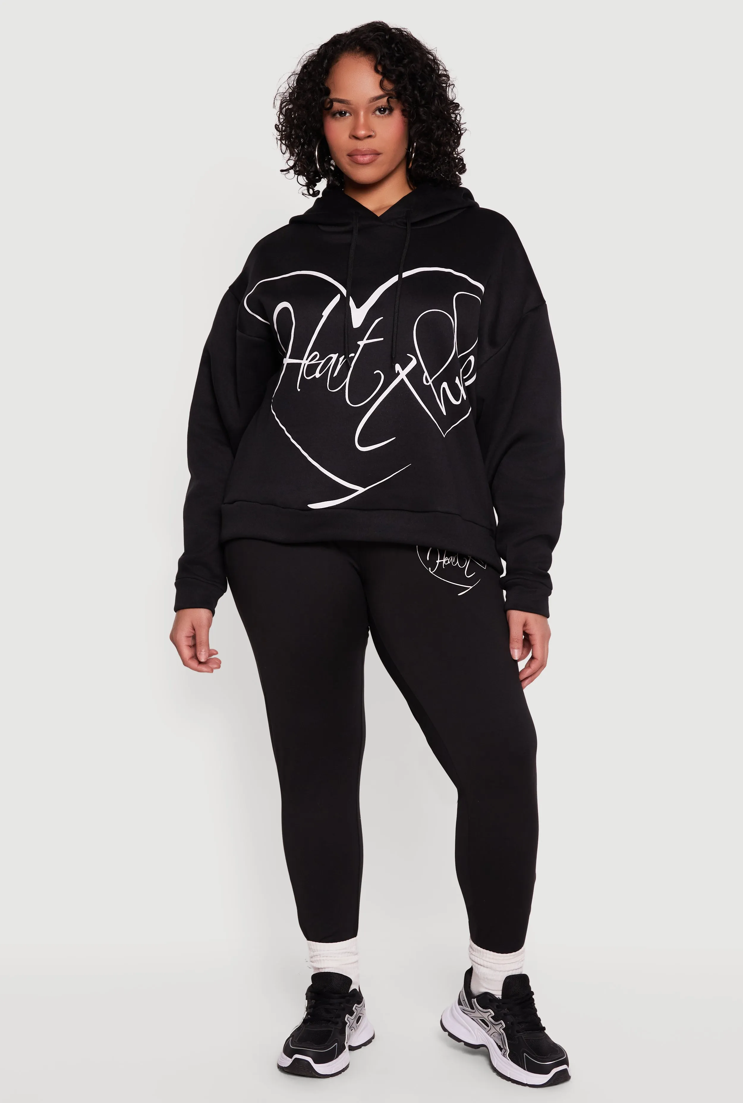 Plus Size Heart Throb Graphic Hooded Sweatshirt sold by Rainbow product image thumbnail 2