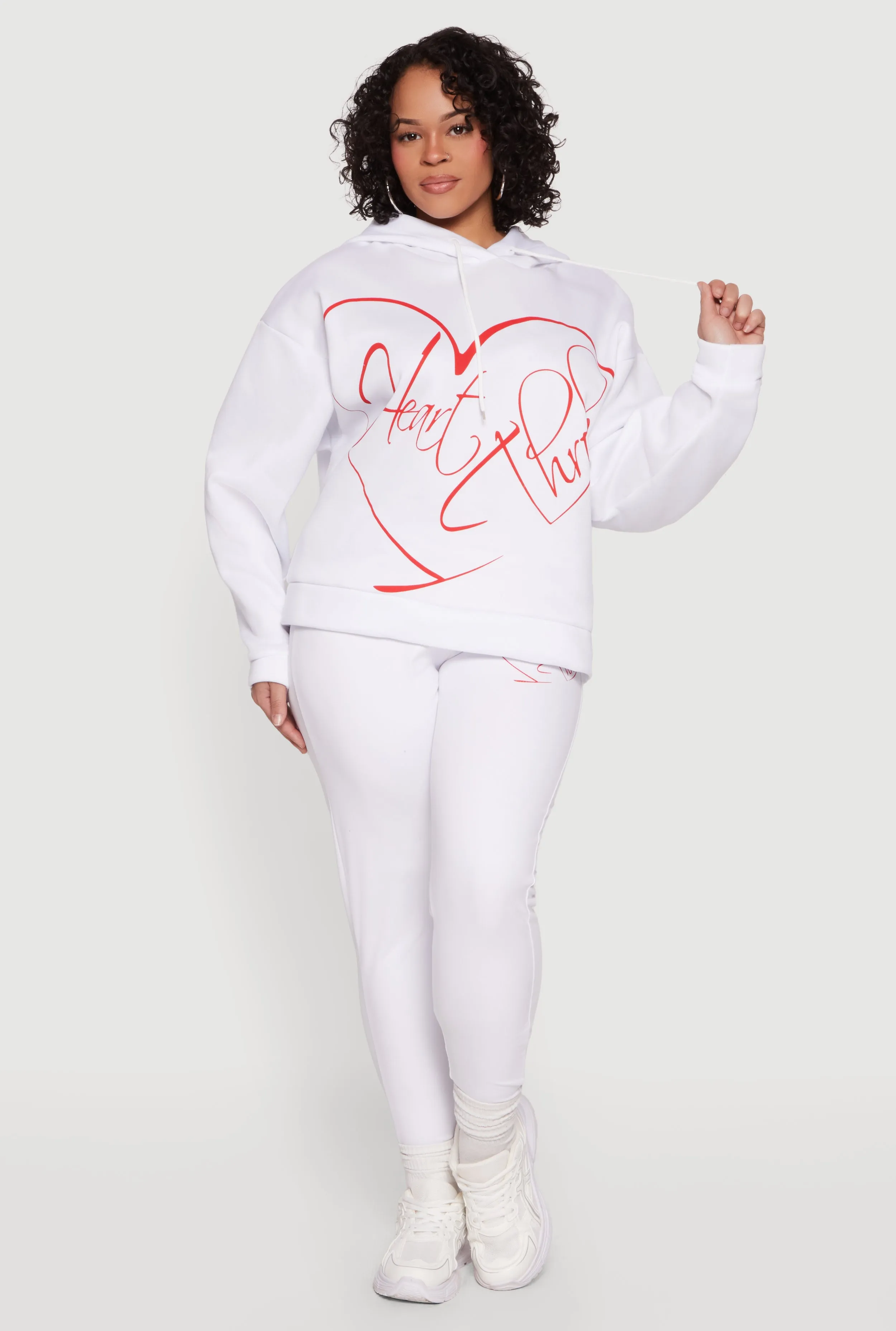 Plus Size Heart Throb Graphic Hooded Sweatshirt sold by Rainbow product image thumbnail 2