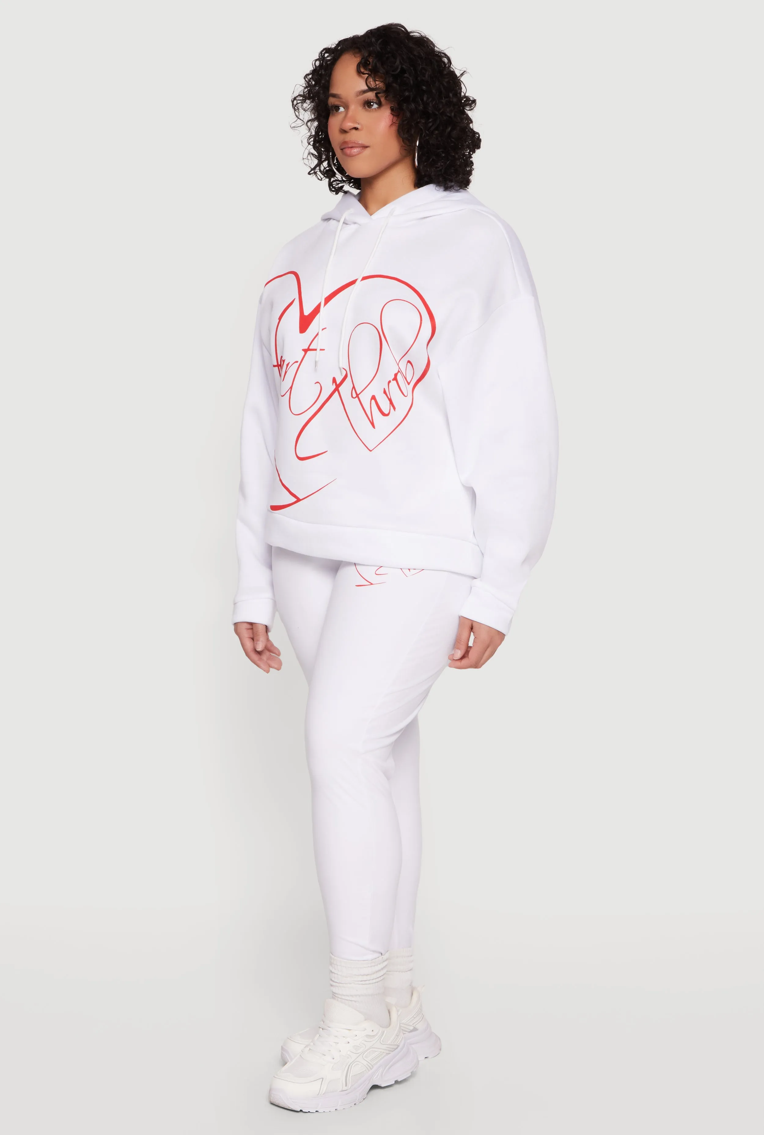 Plus Size Heart Throb Graphic Hooded Sweatshirt sold by Rainbow product image thumbnail 3