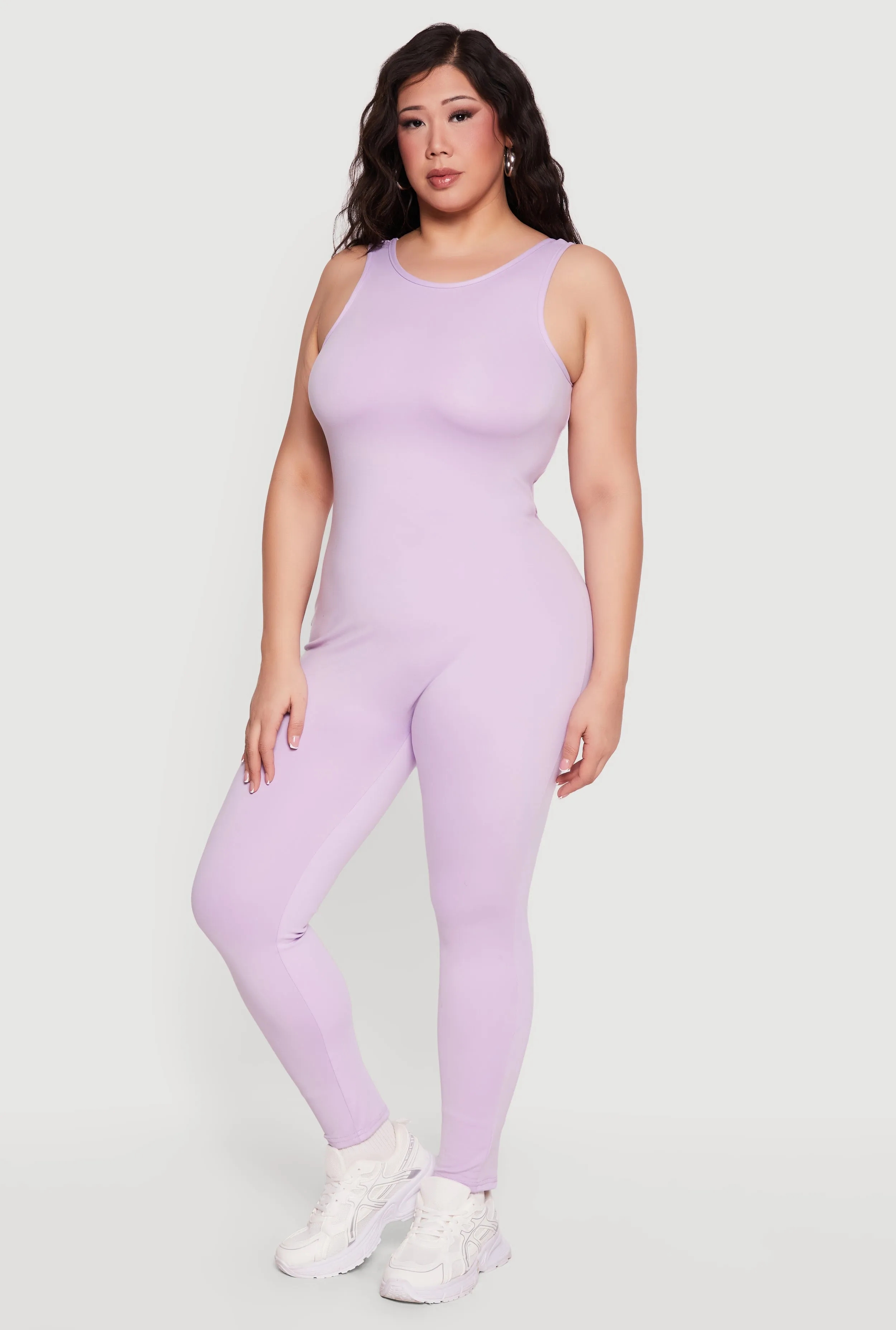 Plus Size Sleeveless Crew Neck Catsuit sold by Rainbow product image thumbnail 2