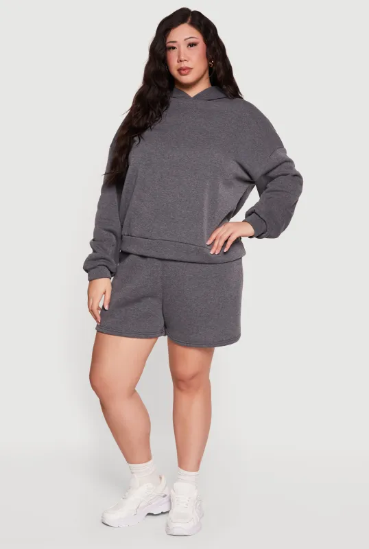 Plus Size Drawstring Waist Sweatshorts sold by Rainbow