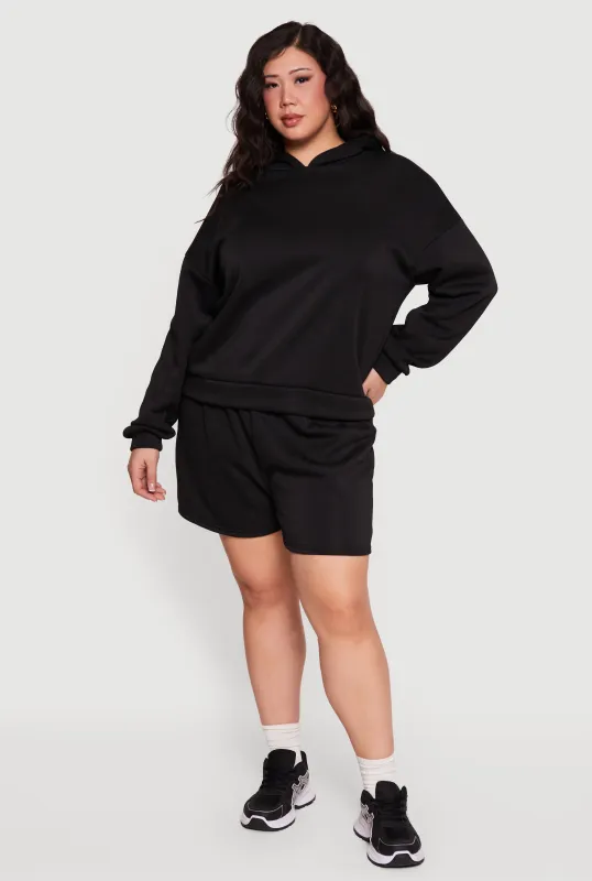 Plus Size Drawstring Waist Sweatshorts sold by Rainbow
