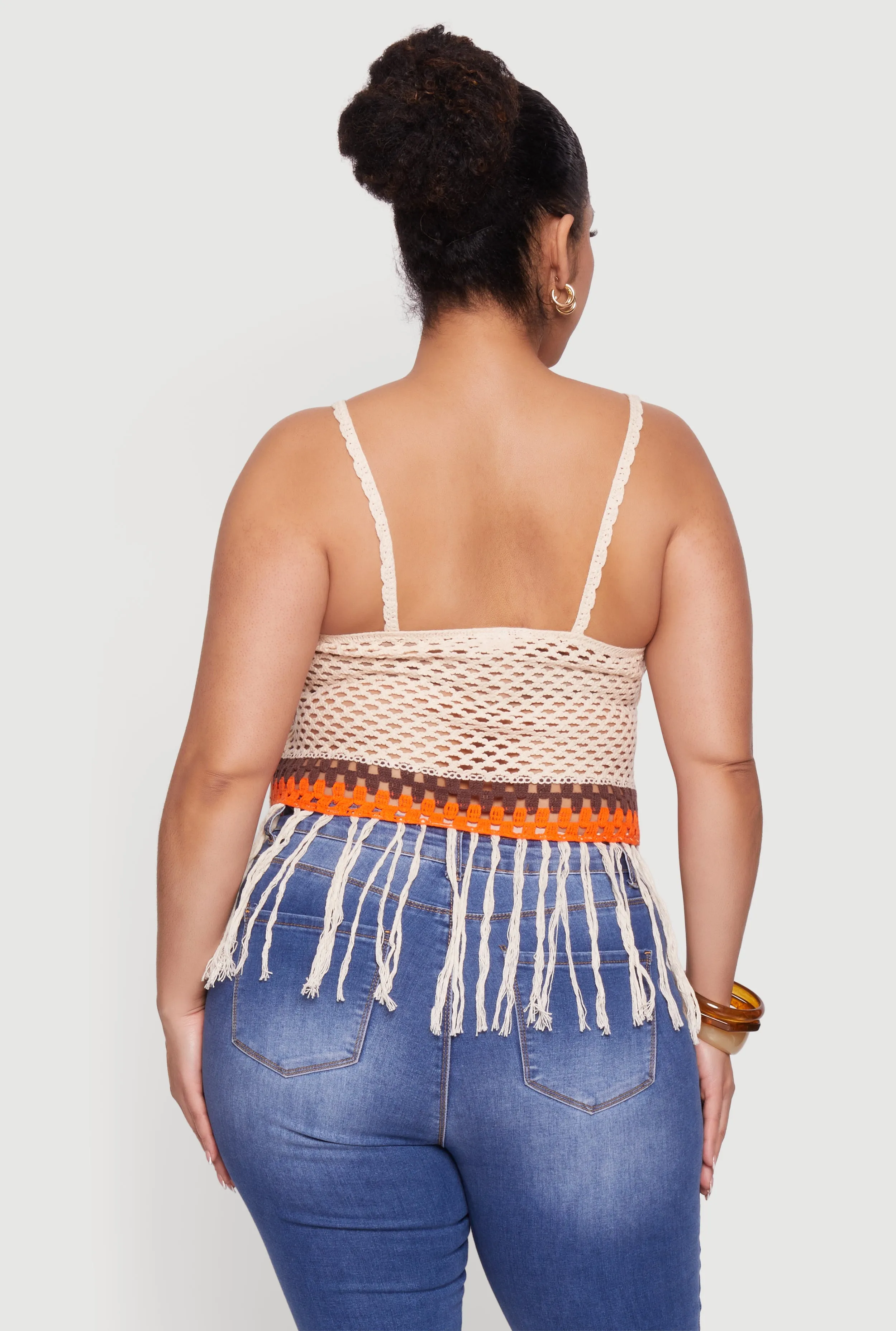 Plus Size Crochet Starfish Graphic Fringe Top sold by Rainbow product image thumbnail 5