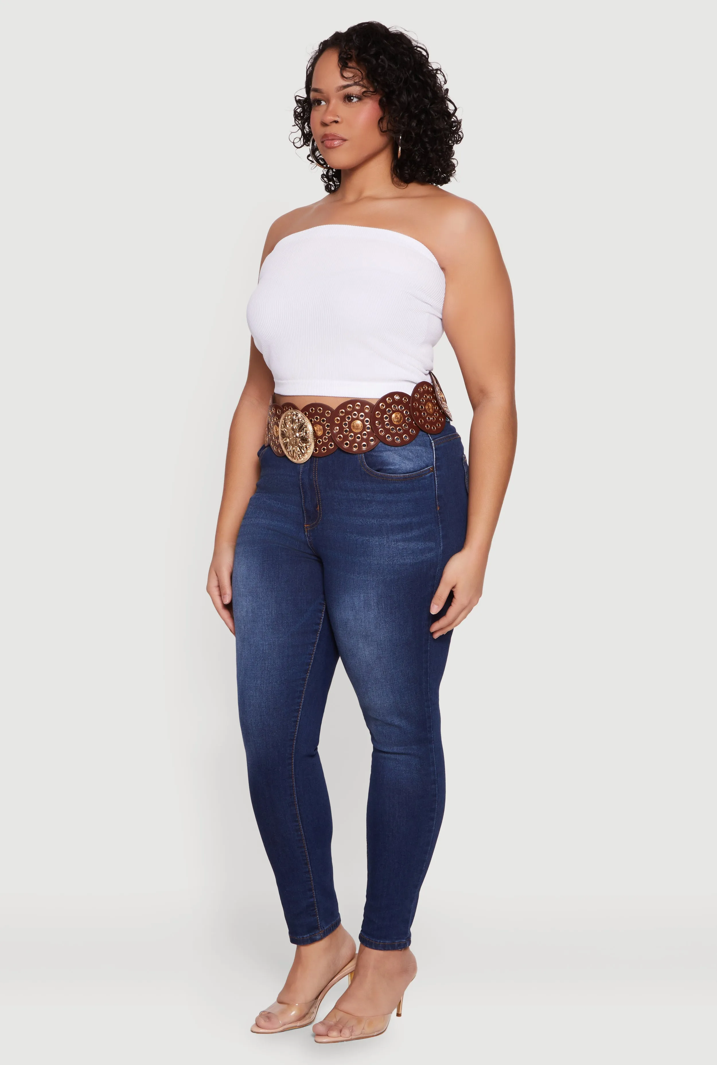 Plus Size Seamless Ribbed Knit Tube Top sold by Rainbow product image thumbnail 3