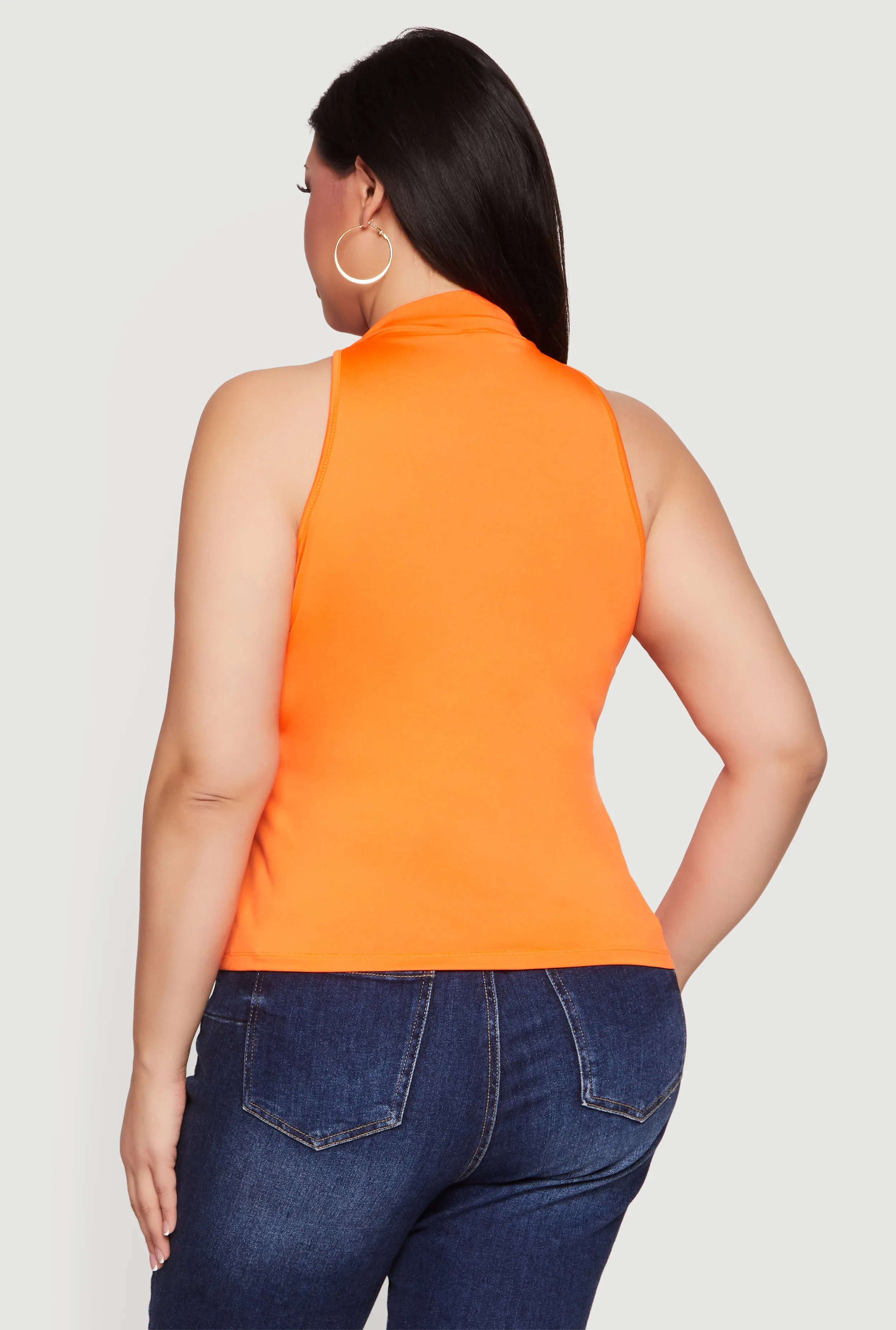 Plus Size Sleeveless Tie Neck Blouse sold by Rainbow product image thumbnail 5