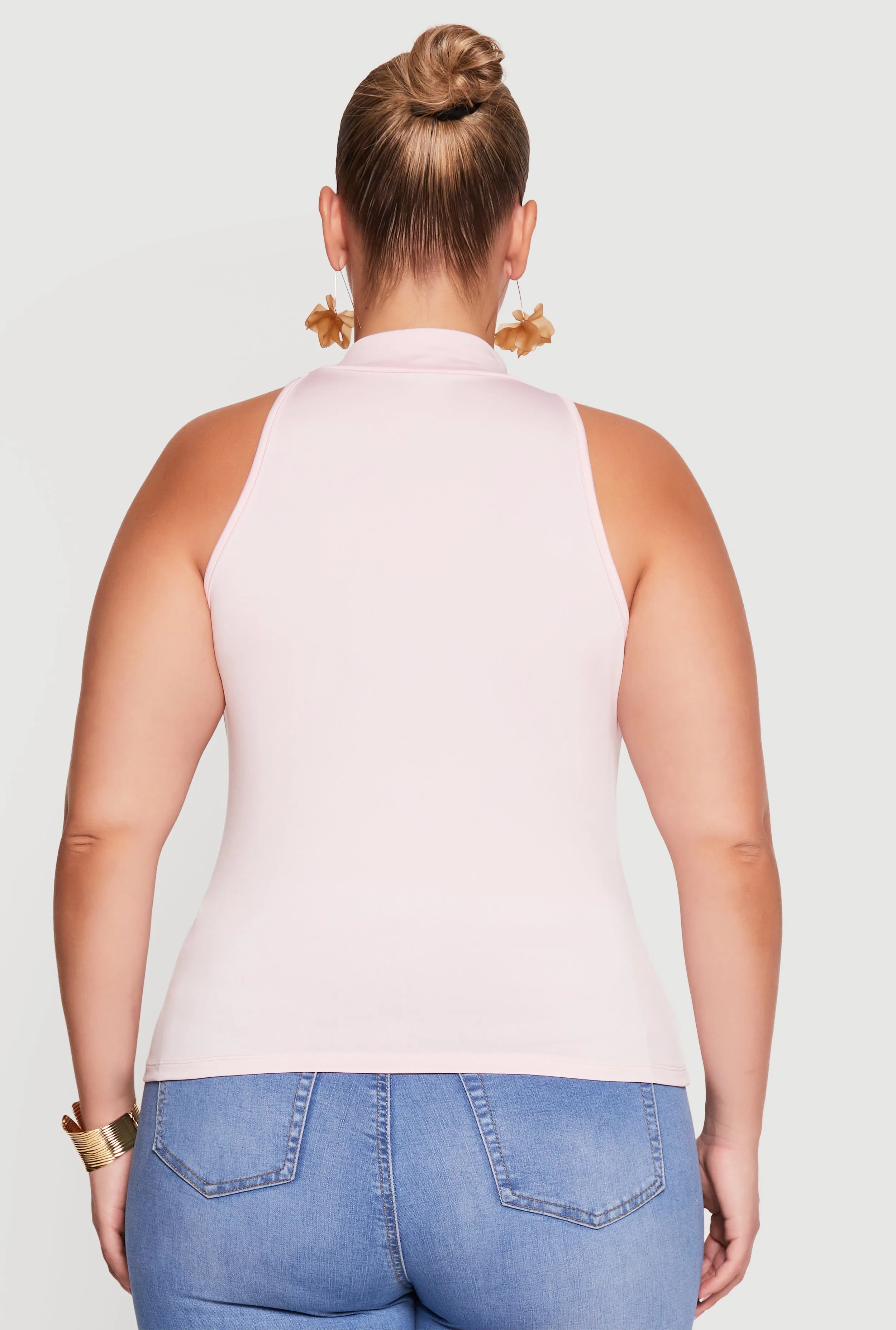 Plus Size Sleeveless Tie Neck Blouse sold by Rainbow product image thumbnail 5