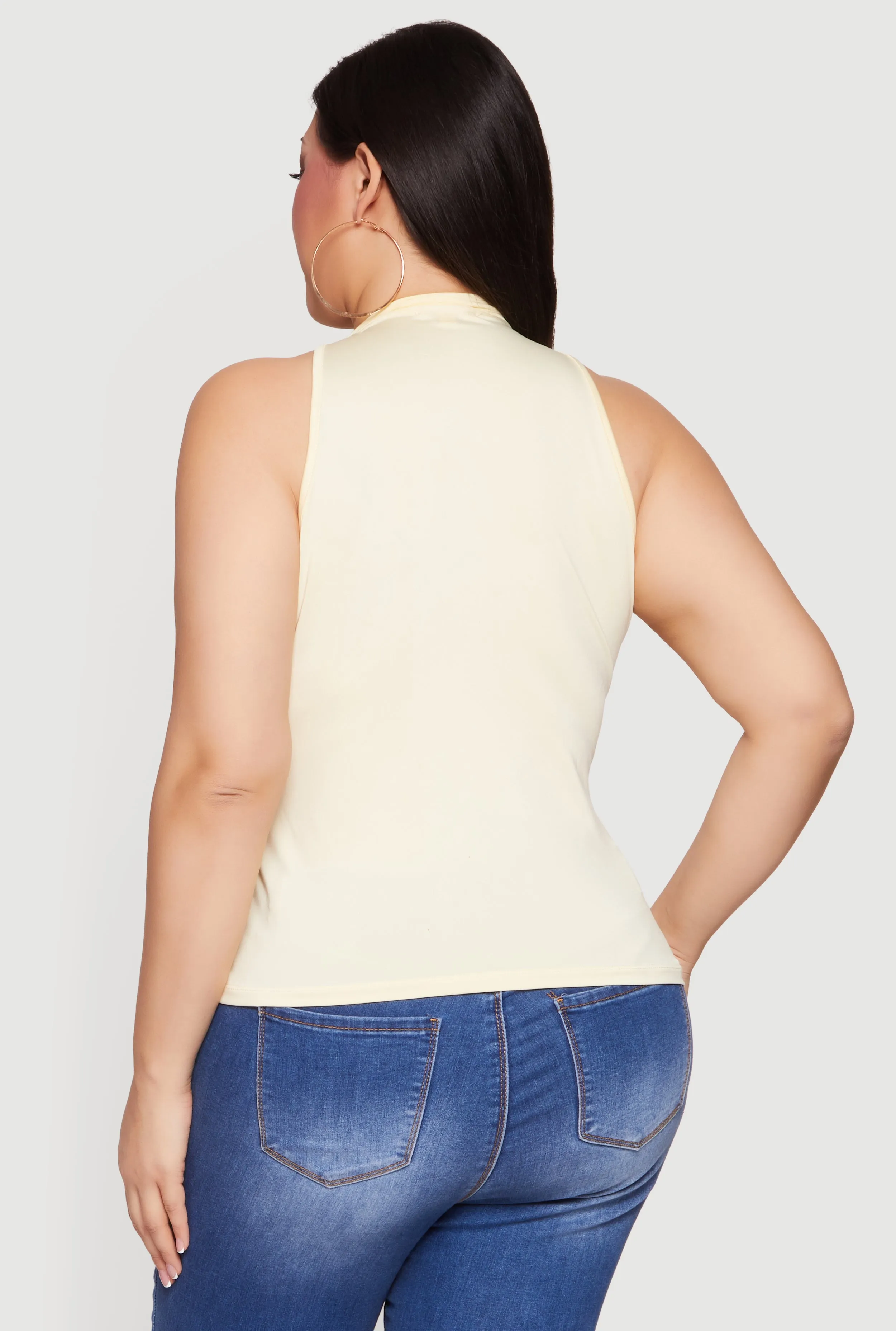 Plus Size Sleeveless Tie Neck Blouse sold by Rainbow product image thumbnail 5