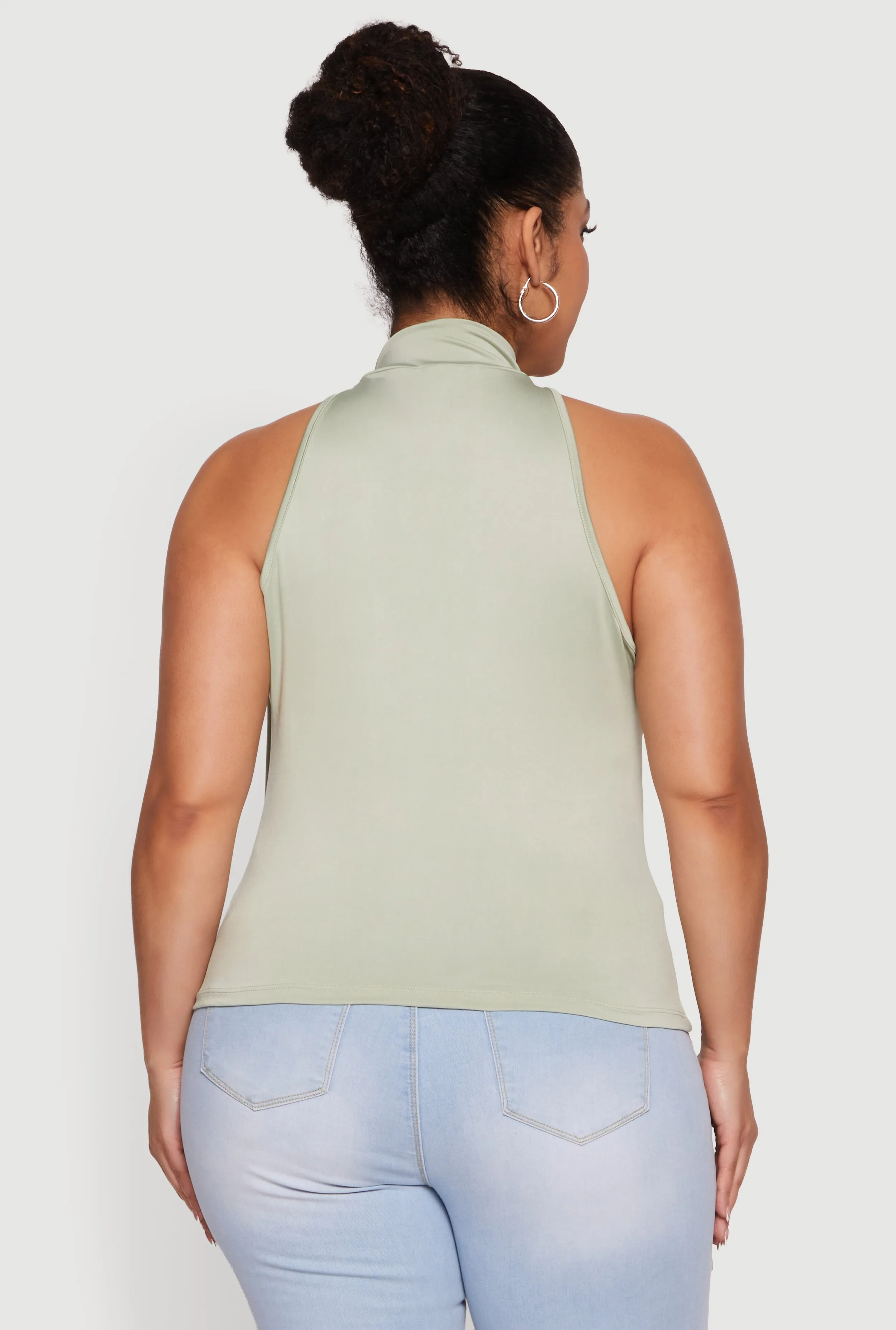 Plus Size Sleeveless Tie Neck Blouse sold by Rainbow product image thumbnail 5