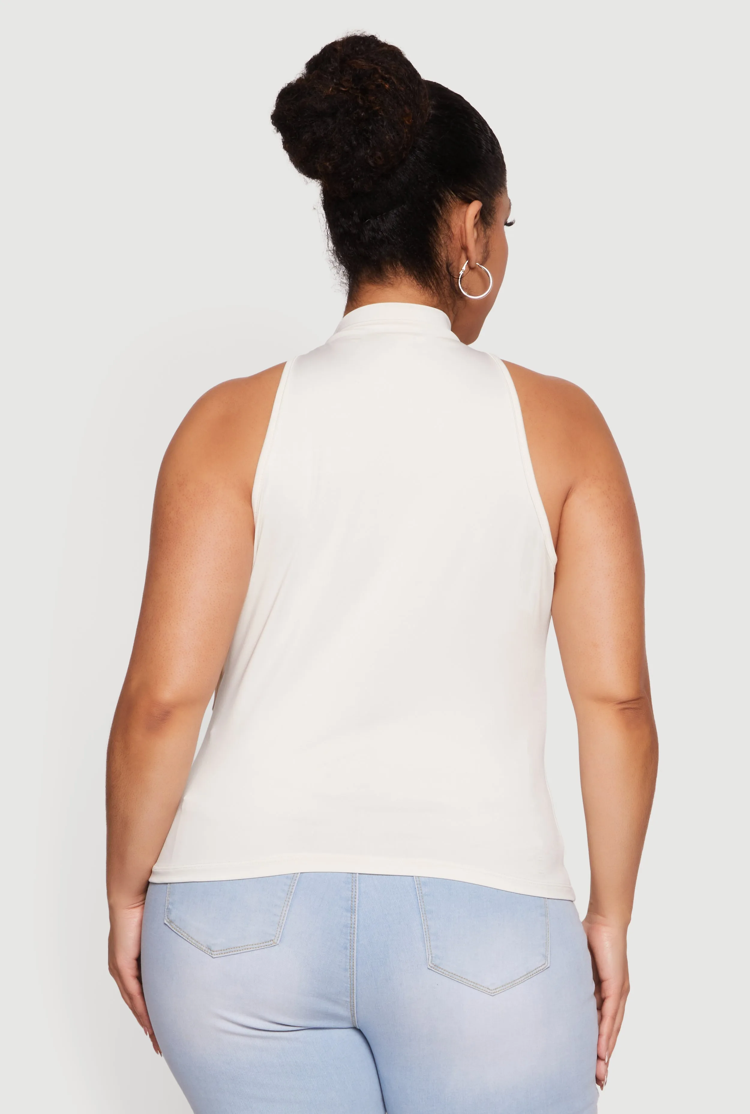 Plus Size Sleeveless Tie Neck Blouse sold by Rainbow product image thumbnail 5