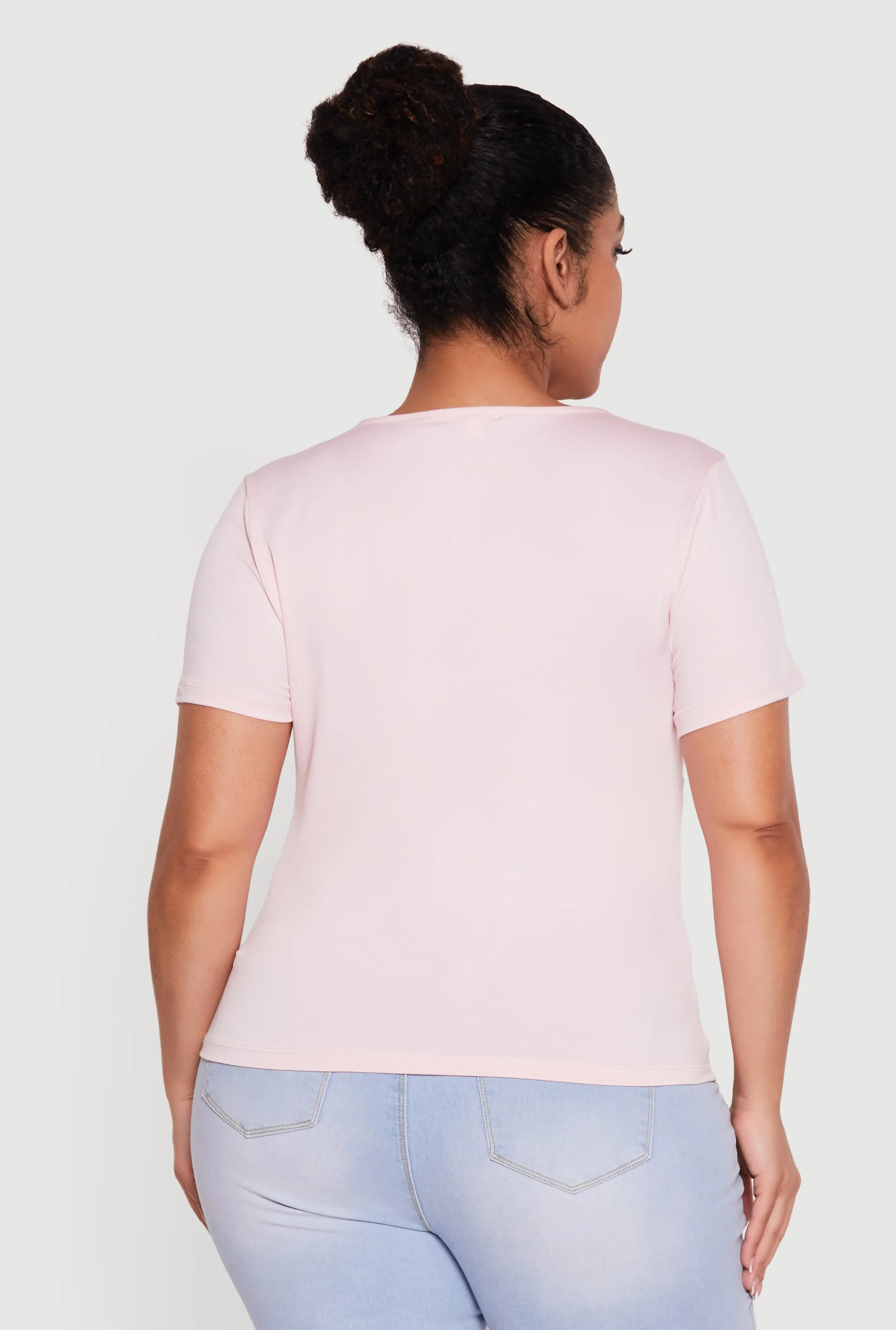 Plus Size Metallic Detail Keyhole Top sold by Rainbow product image thumbnail 5