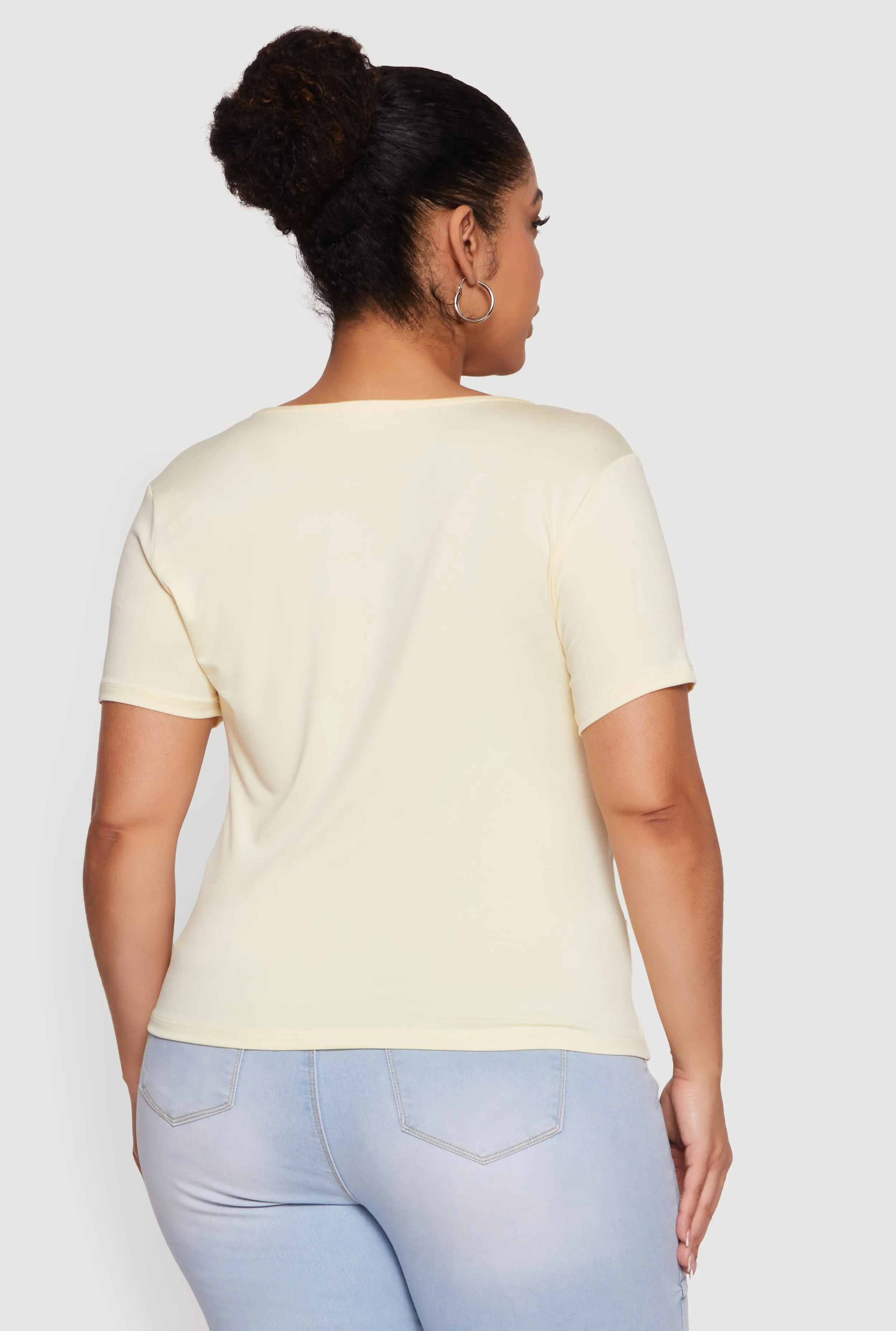 Plus Size Metallic Detail Keyhole Top sold by Rainbow product image thumbnail 5