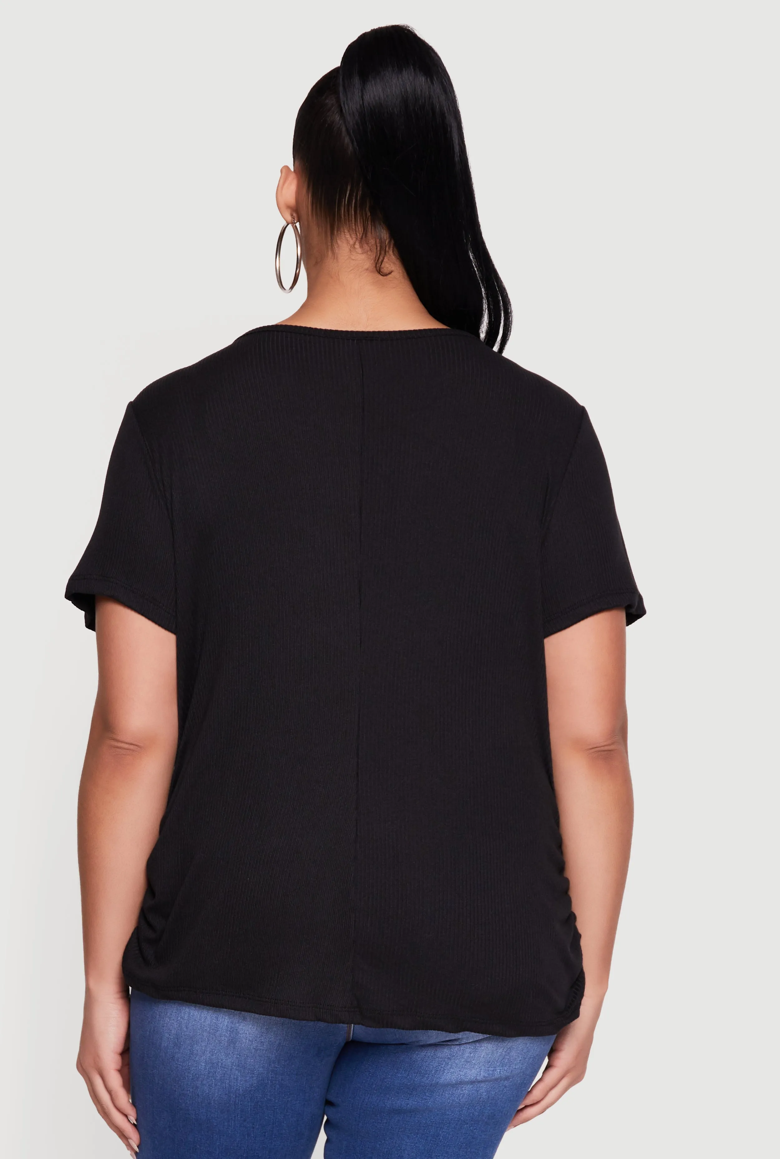 Plus Size Cherry Bow Rhinestone Graphic Tee sold by Rainbow product image thumbnail 5