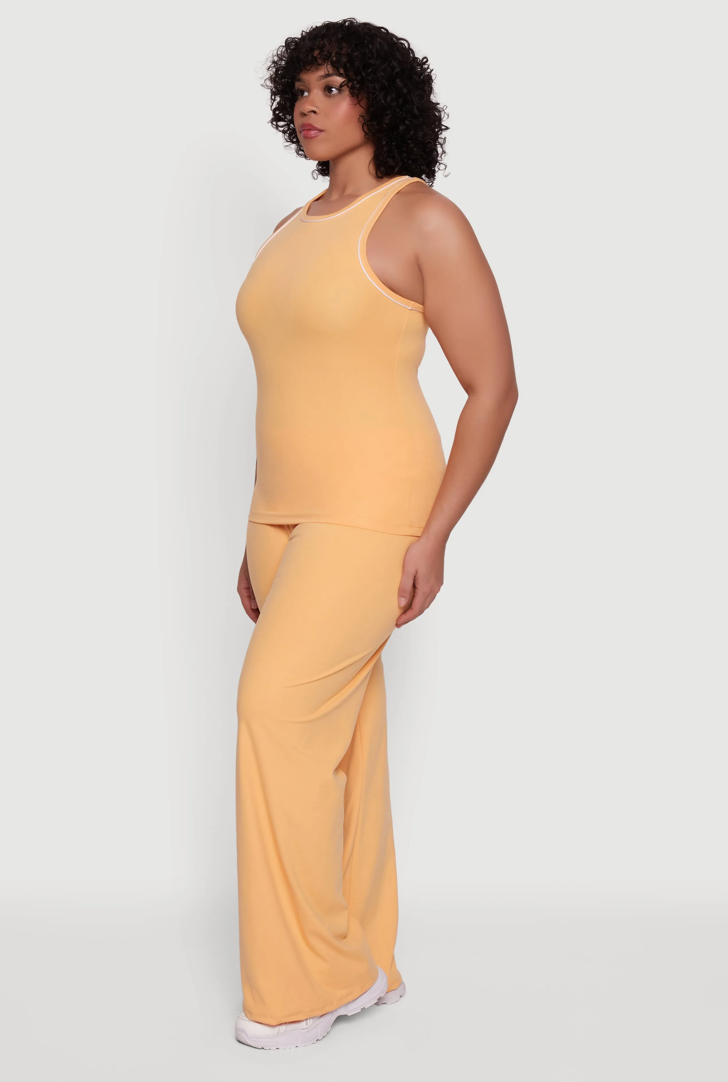 Plus Size Wide Leg Pants with Contrast Trim sold by Rainbow product image thumbnail 2