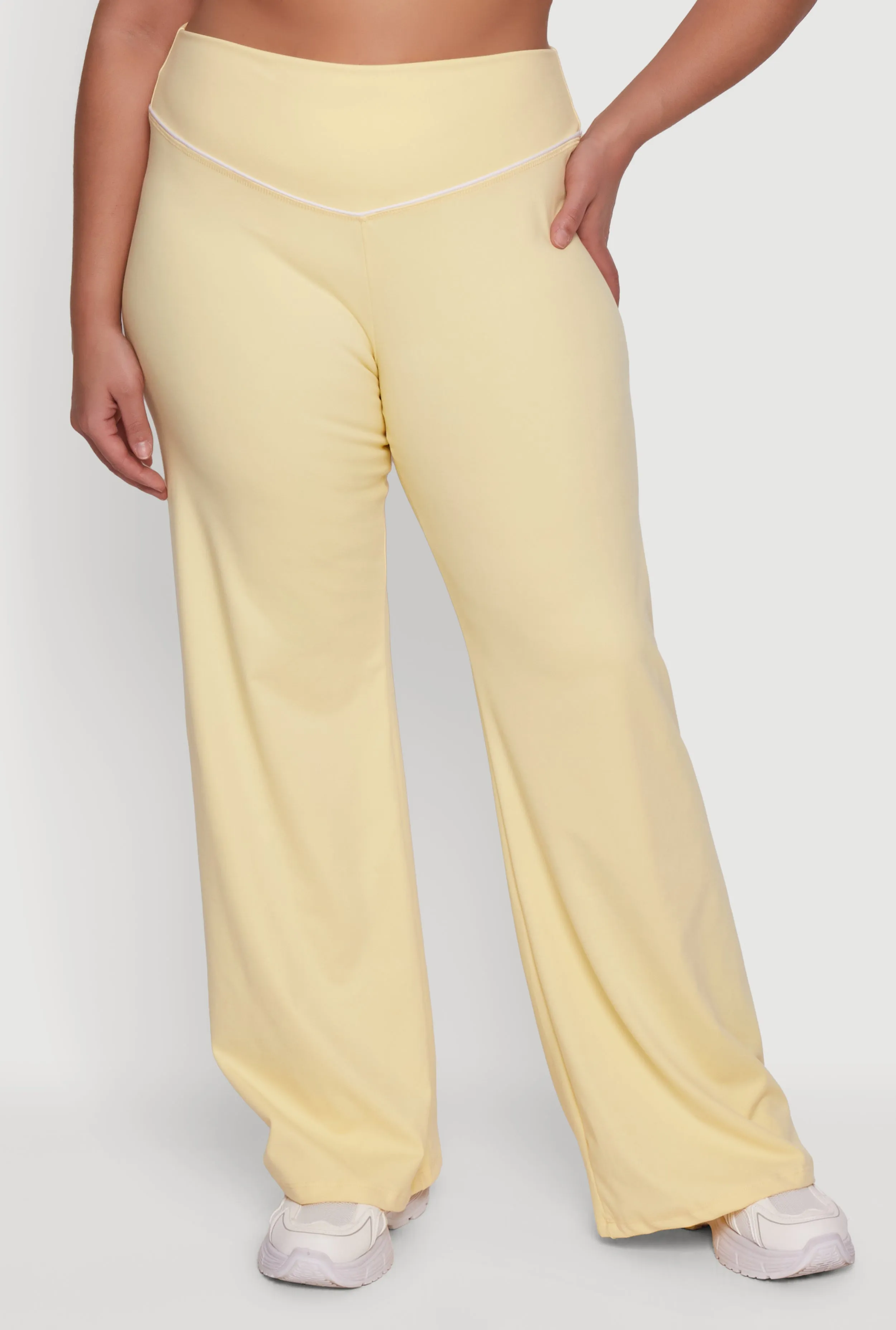 Plus Size Wide Leg Pants with Contrast Trim sold by Rainbow product image thumbnail 3