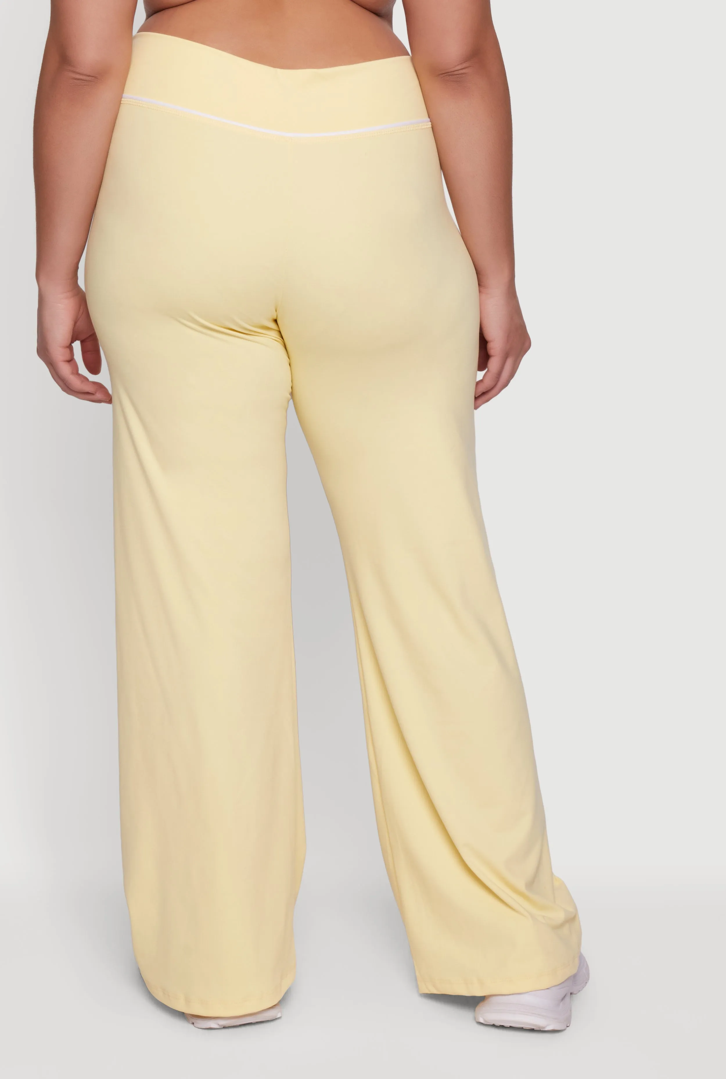 Plus Size Wide Leg Pants with Contrast Trim sold by Rainbow product image thumbnail 5