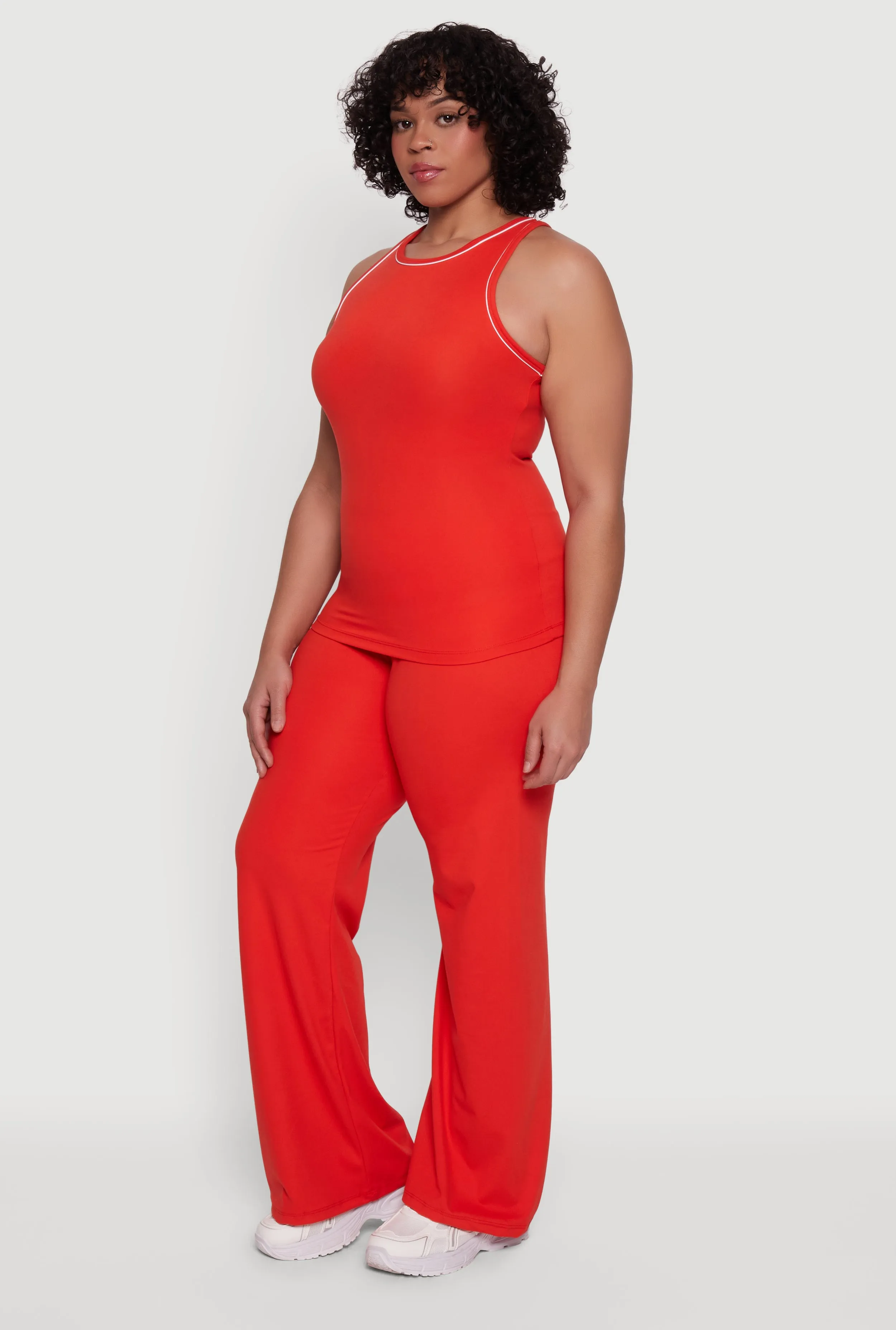 Plus Size Wide Leg Pants with Contrast Trim sold by Rainbow product image thumbnail 2