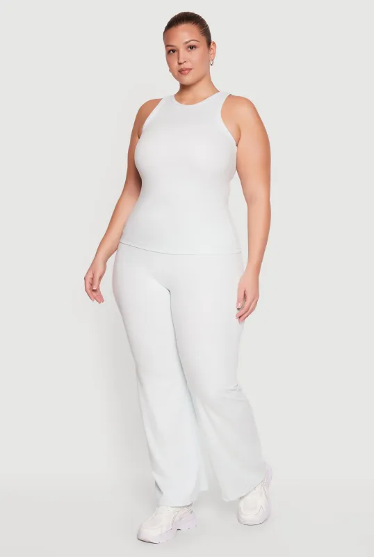 Plus Size Wide Leg Pants with Contrast Trim sold by Rainbow