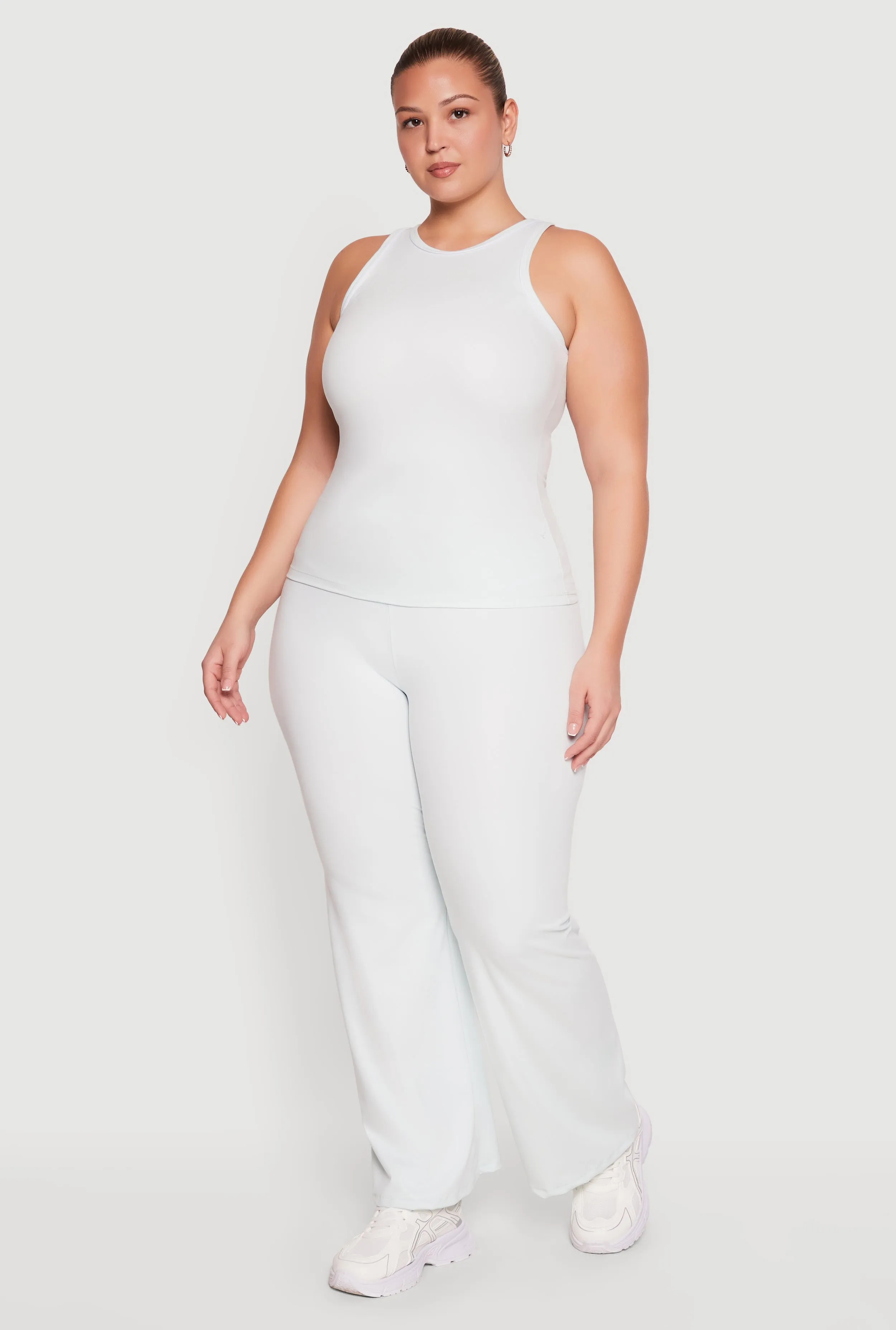 Plus Size Wide Leg Pants with Contrast Trim sold by Rainbow