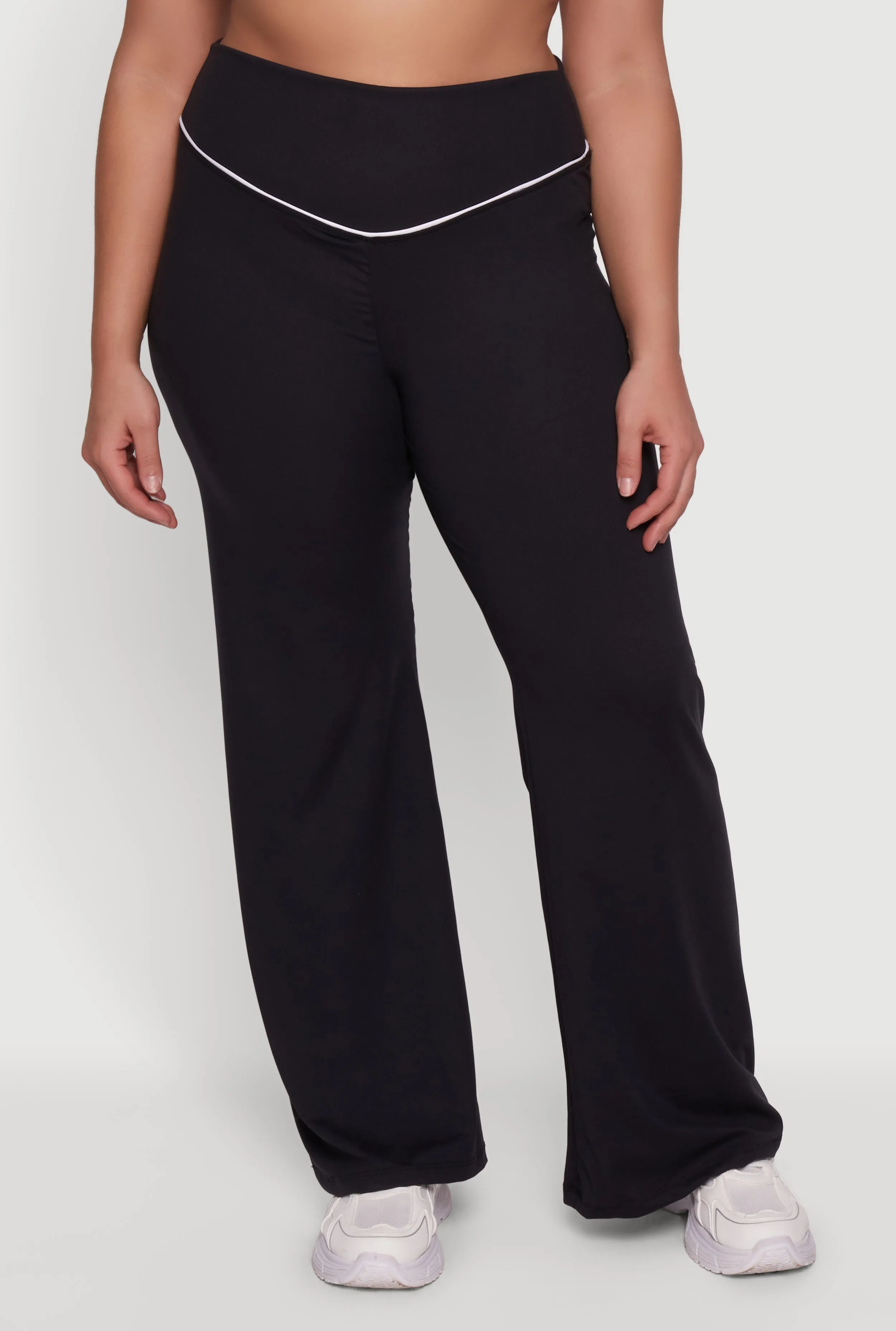 Plus Size Wide Leg Pants with Contrast Trim sold by Rainbow product image thumbnail 3