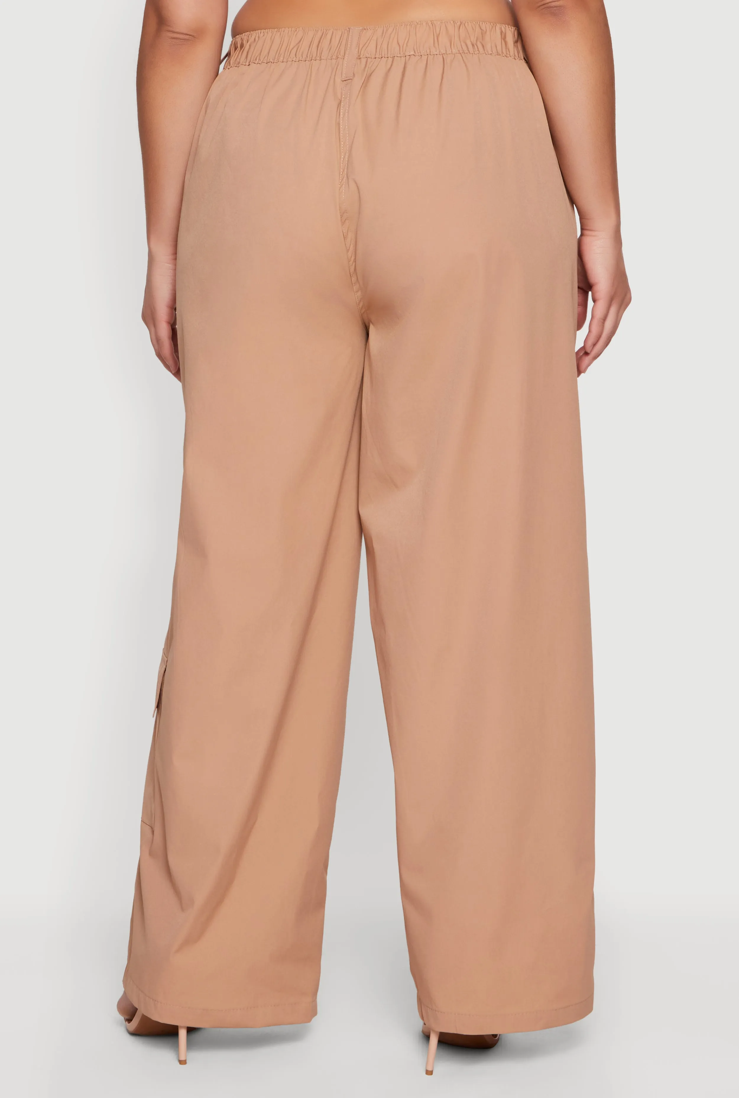 Plus Size Nylon High Waisted Wide Leg Utility Pants sold by Rainbow product image thumbnail 5