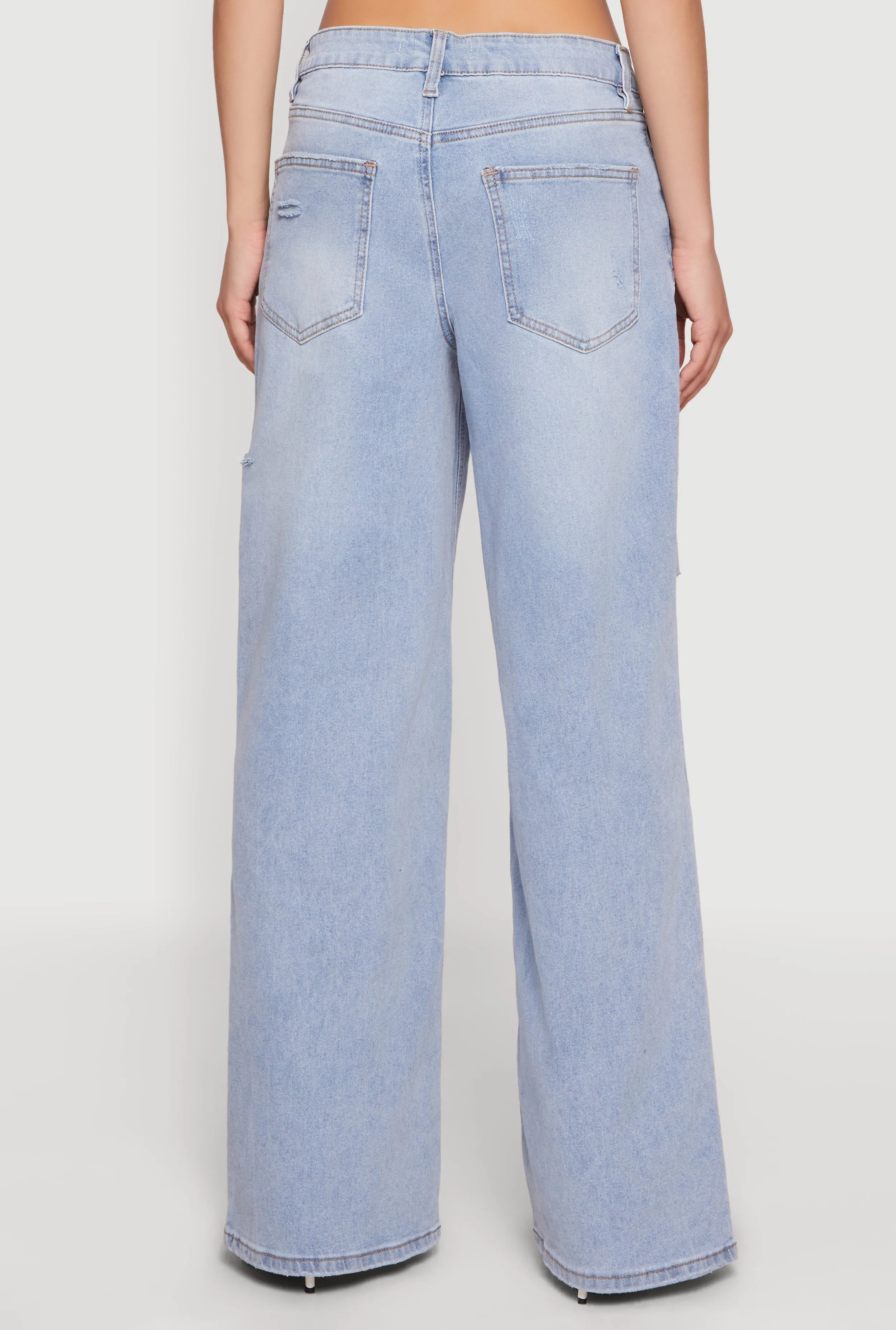 Almost Famous Slashed Wide Leg Jeans sold by Rainbow product image thumbnail 5