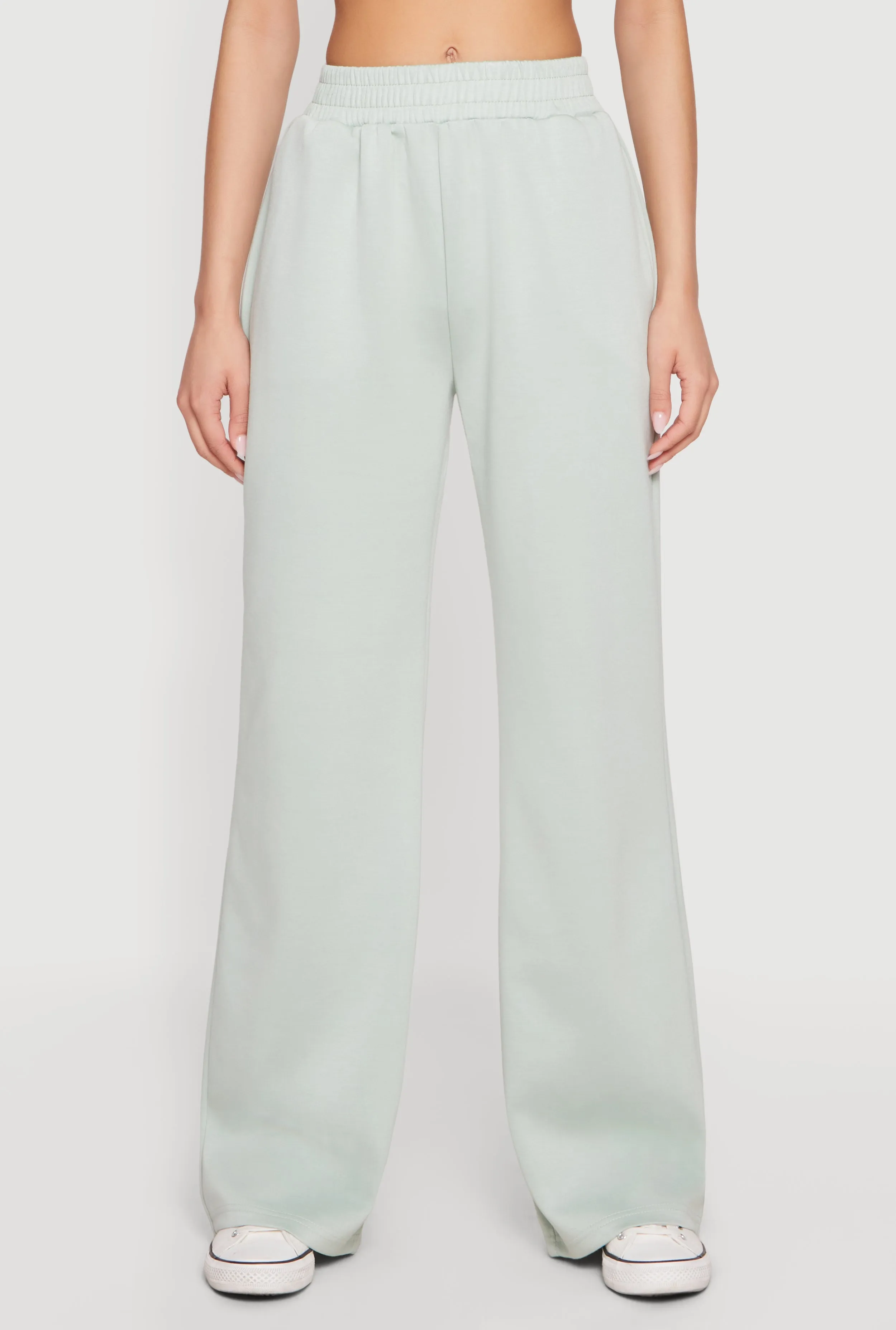 Elastic High Waisted Wide Leg Pull On Pants sold by Rainbow product image thumbnail 3