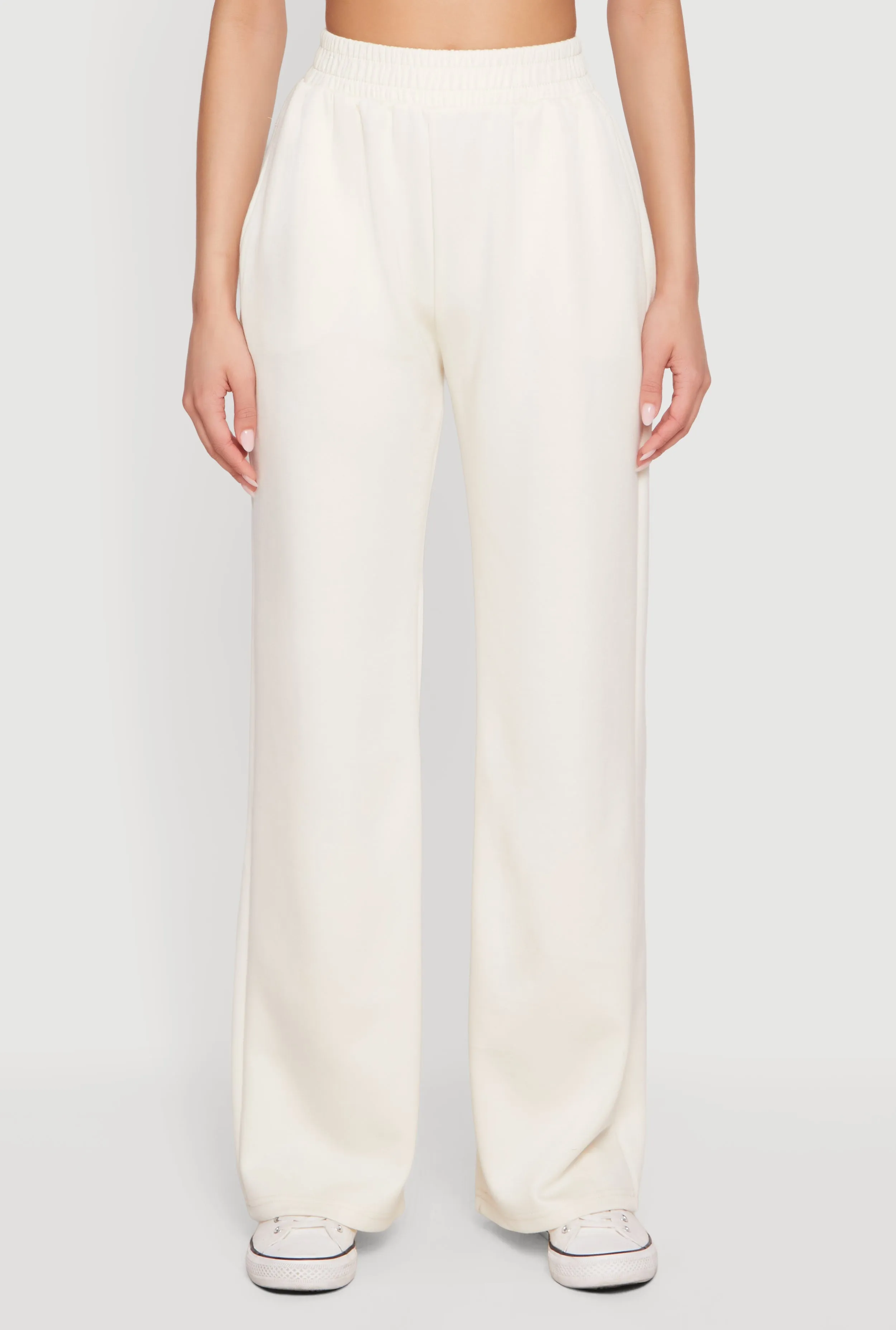 Elastic High Waisted Wide Leg Pull On Pants sold by Rainbow product image thumbnail 3