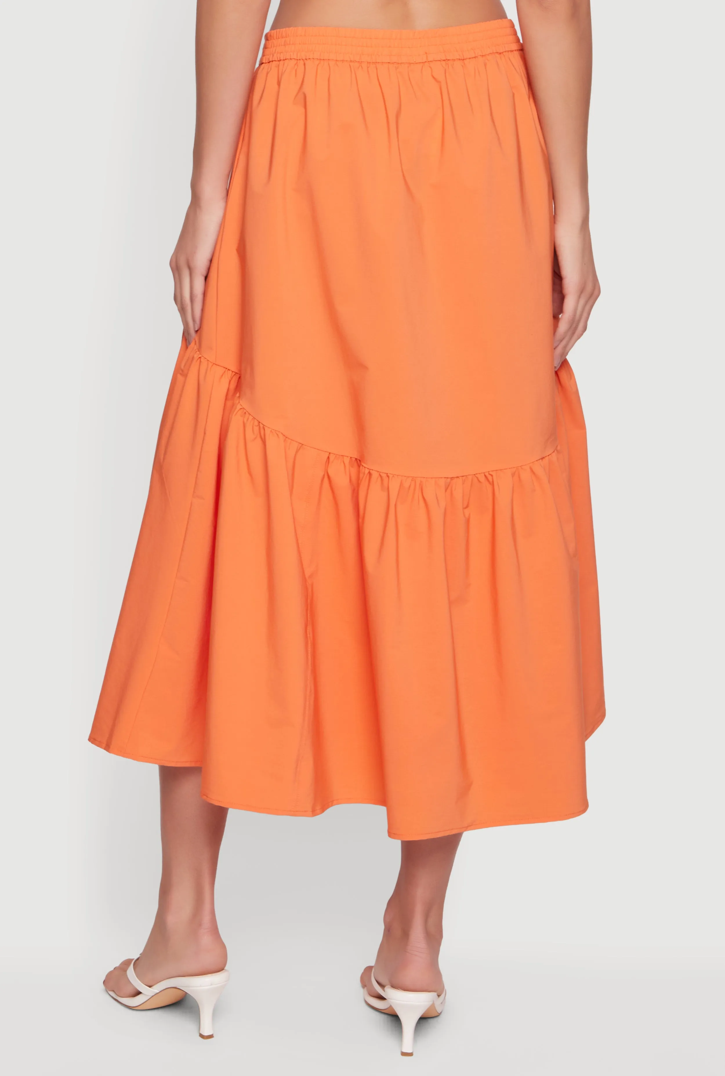 Drop Waist Ruffle Trim Midi Skirt sold by Rainbow product image thumbnail 5