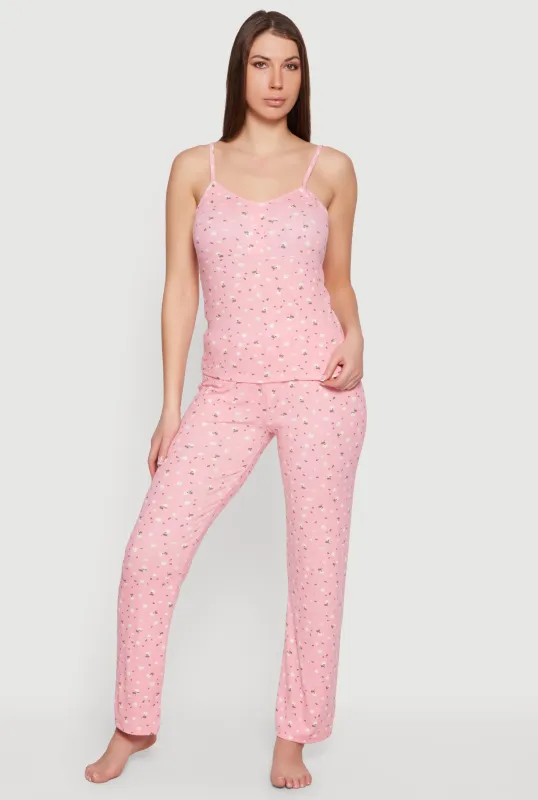 Ditsy Floral Print Pajama Cami and Pants Set sold by Rainbow