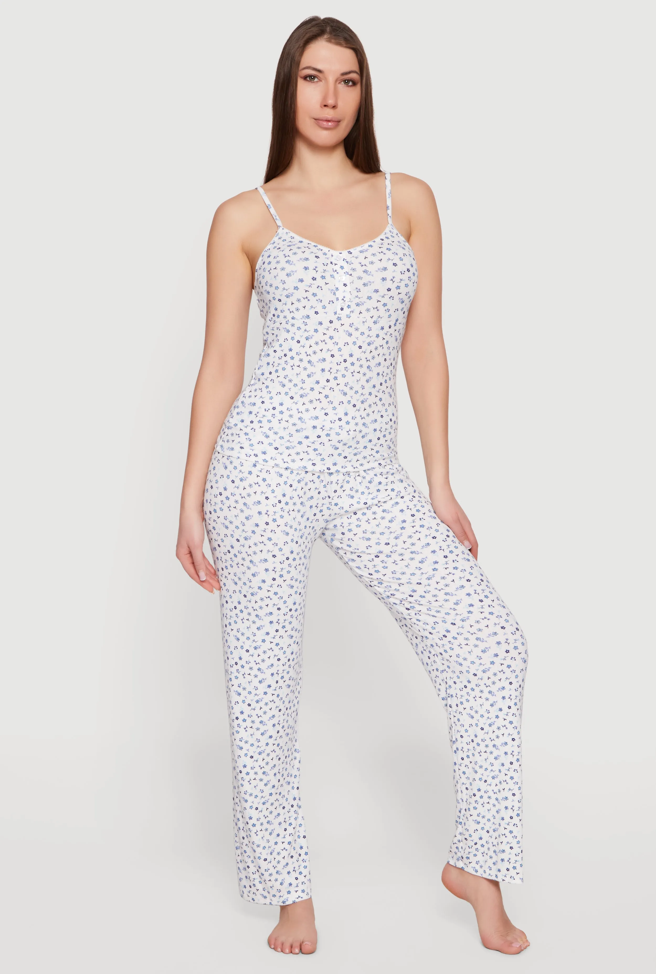 Ditsy Floral Print Pajama Cami and Pants Set sold by Rainbow