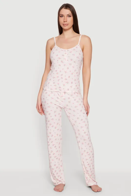 Ditsy Floral Print Pajama Cami and Pants Set sold by Rainbow