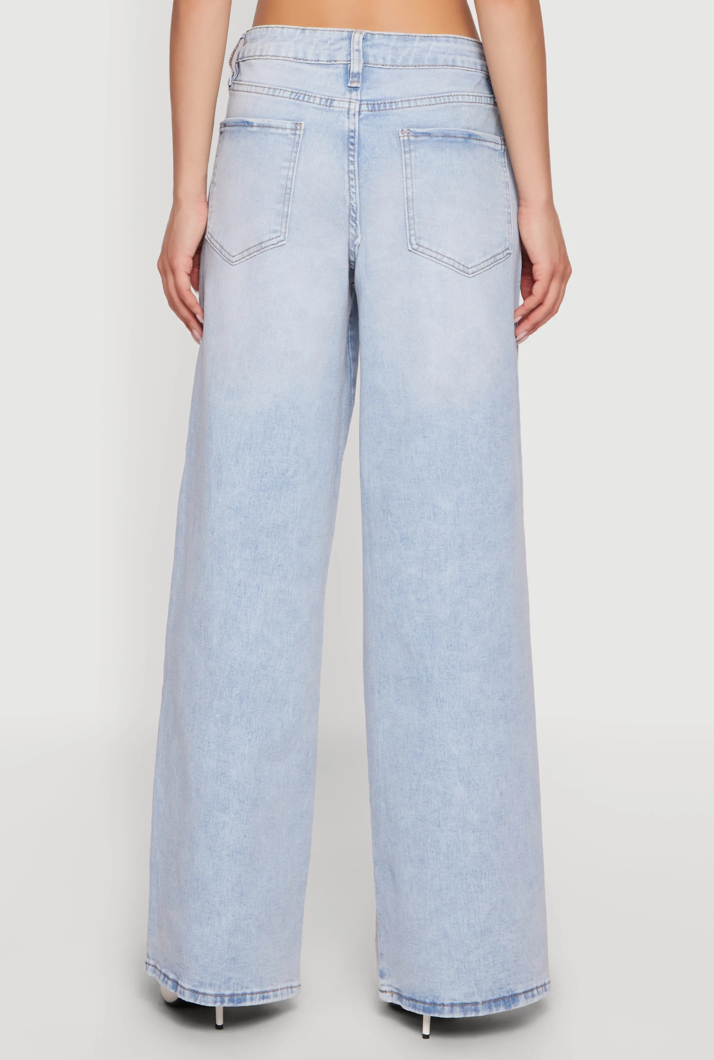 Almost Famous Rhinestone Wide Leg Jeans sold by Rainbow product image thumbnail 5