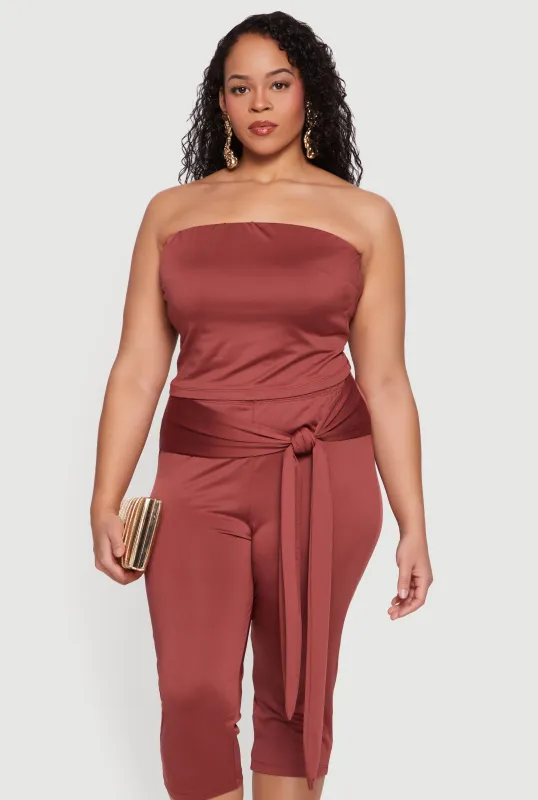 Plus Size Solid Tube Top made by Rainbow