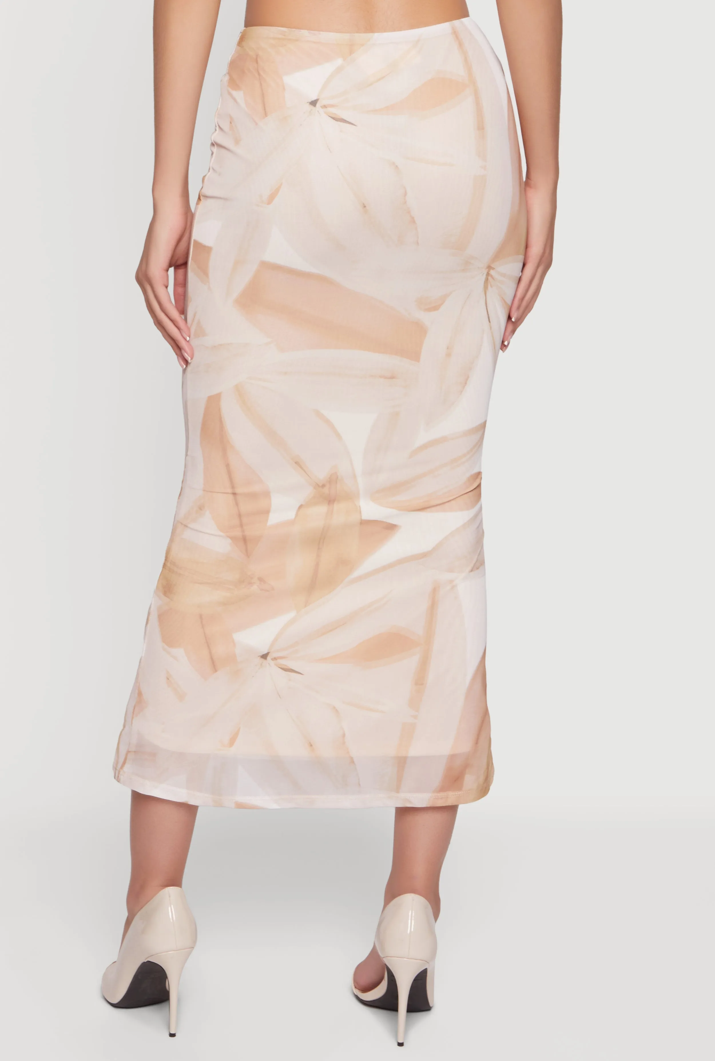 Patterned Mesh High Waisted Maxi Skirt sold by Rainbow product image thumbnail 5