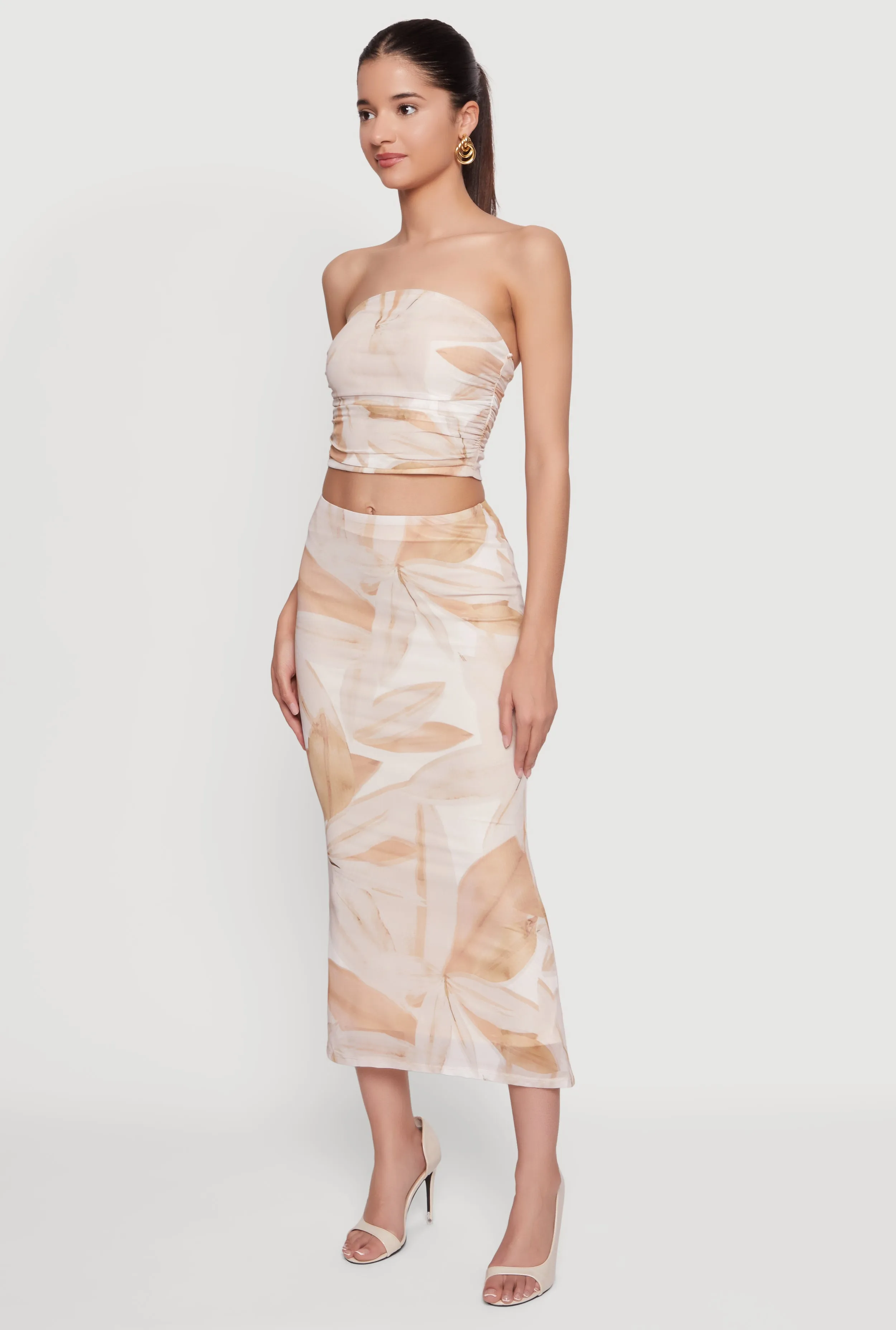 Patterned Mesh High Waisted Maxi Skirt sold by Rainbow product image thumbnail 2
