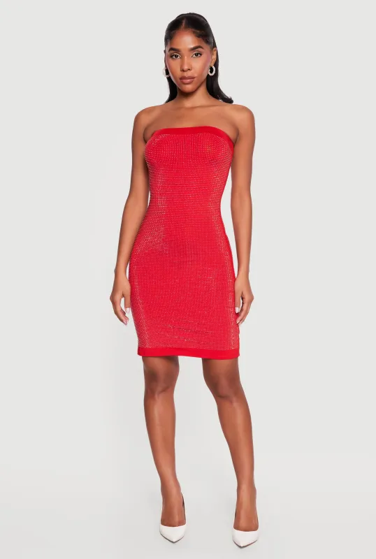 Rhinestone Mini Tube Dress made by Daisy