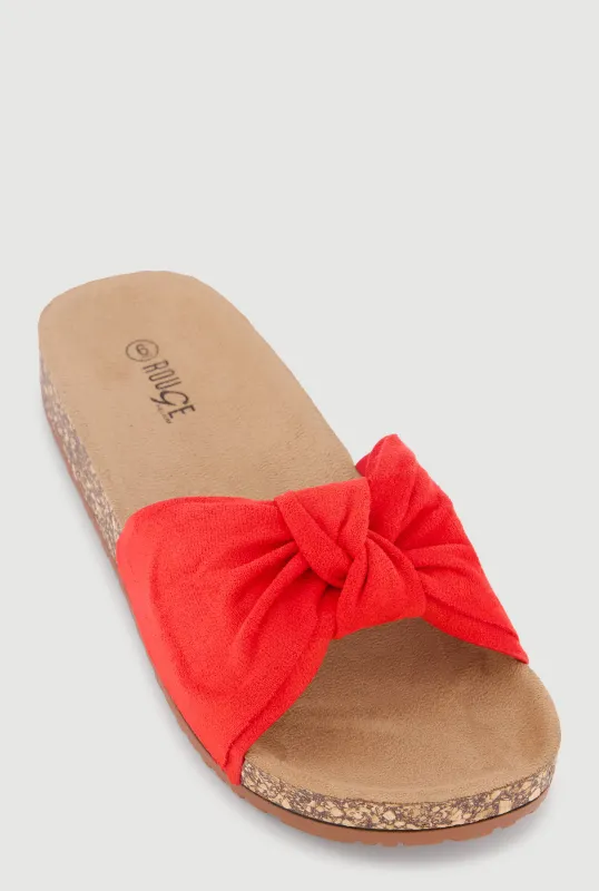 Bow Band Footbed Sandals made by Rainbow