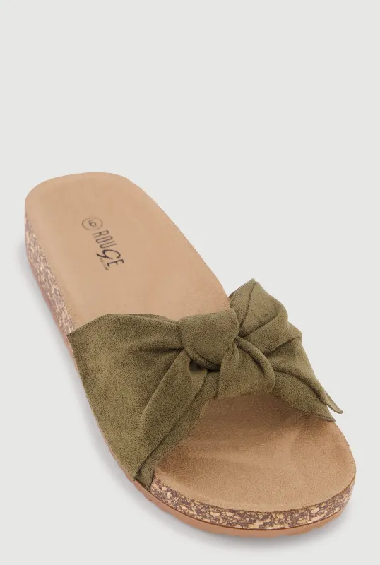 Bow Band Footbed Sandals made by Rainbow