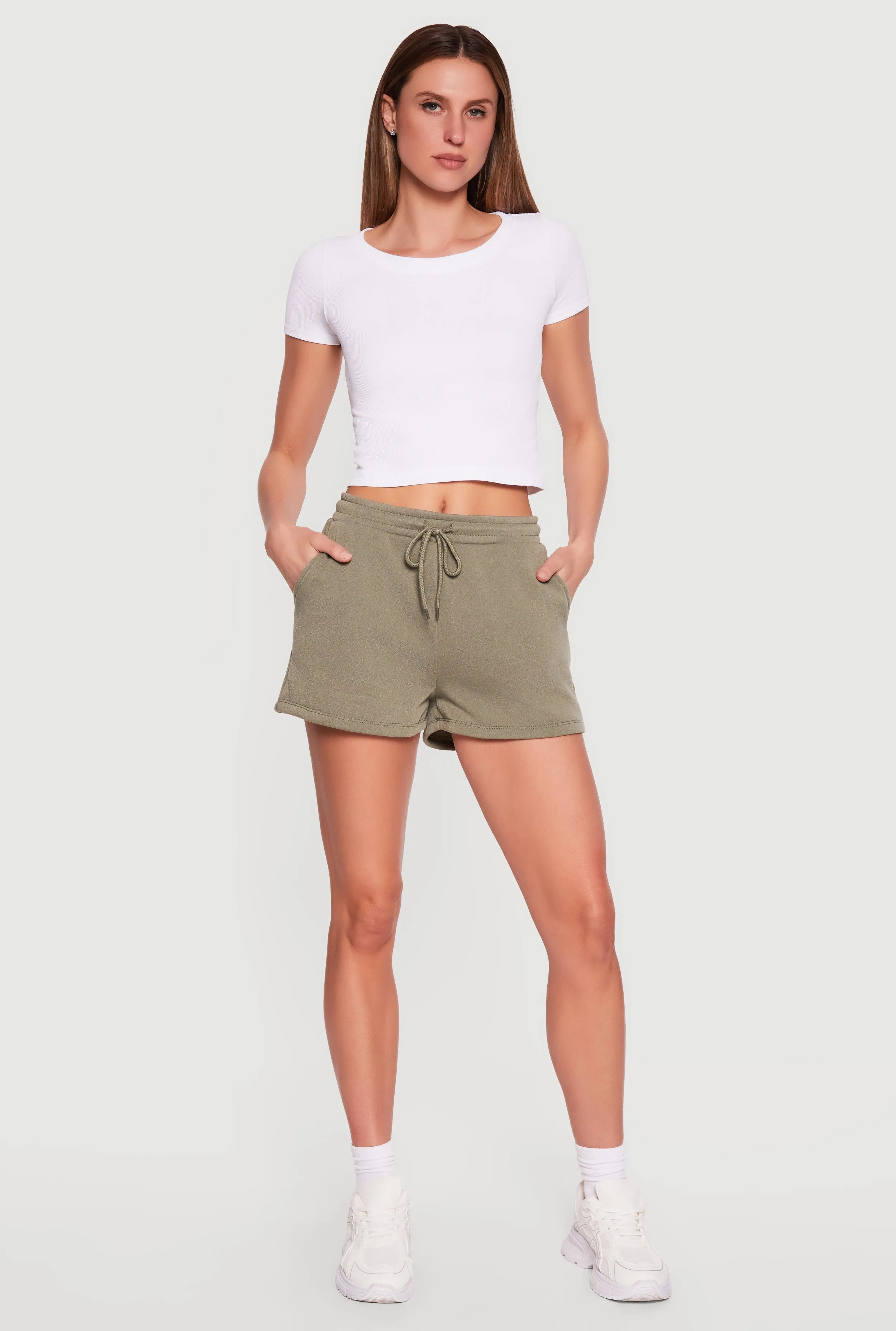 Drawstring Waist Sweatshorts sold by Rainbow