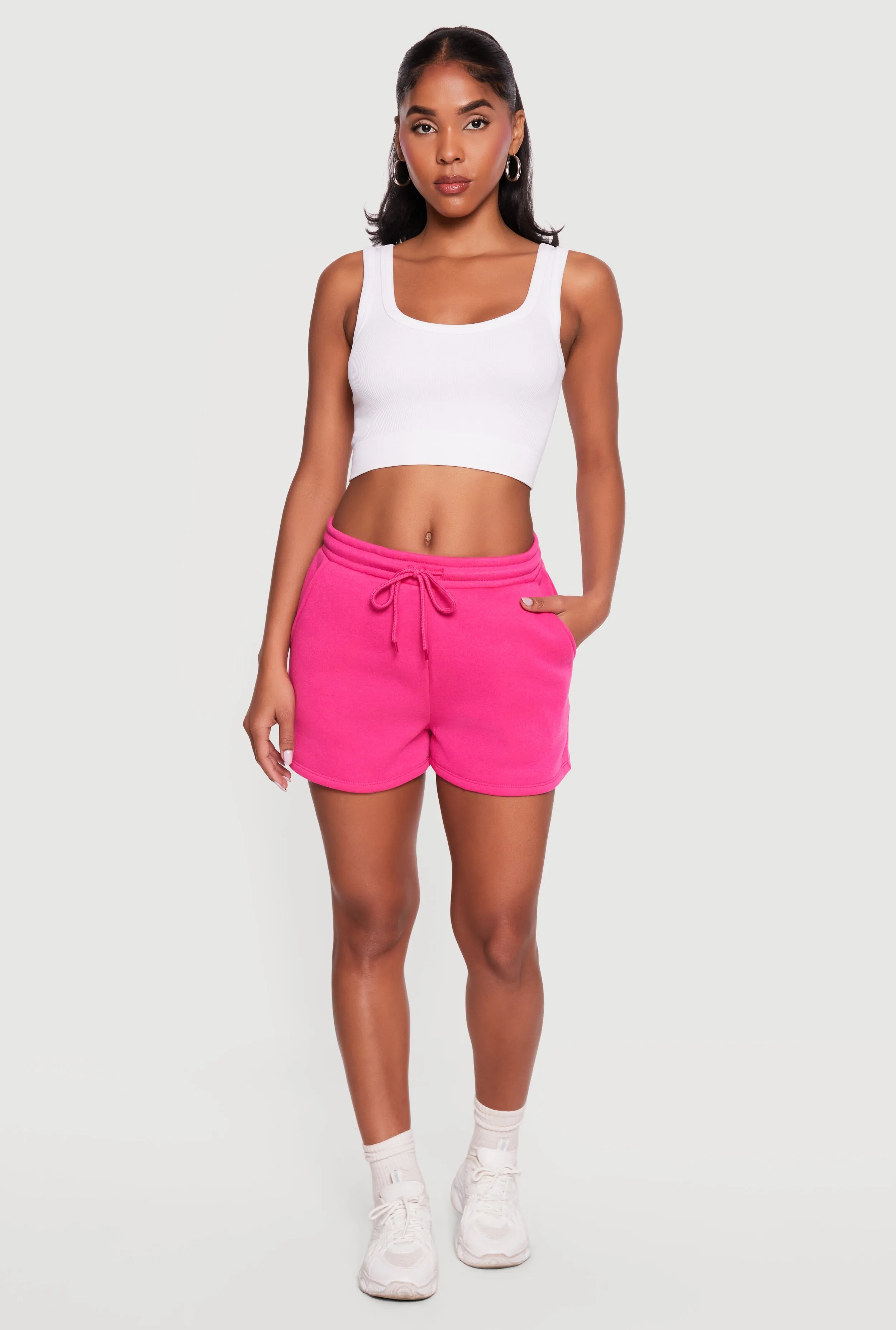 Drawstring Waist Sweatshorts sold by Rainbow
