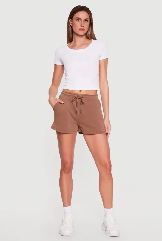 Drawstring Waist Sweatshorts sold by Rainbow