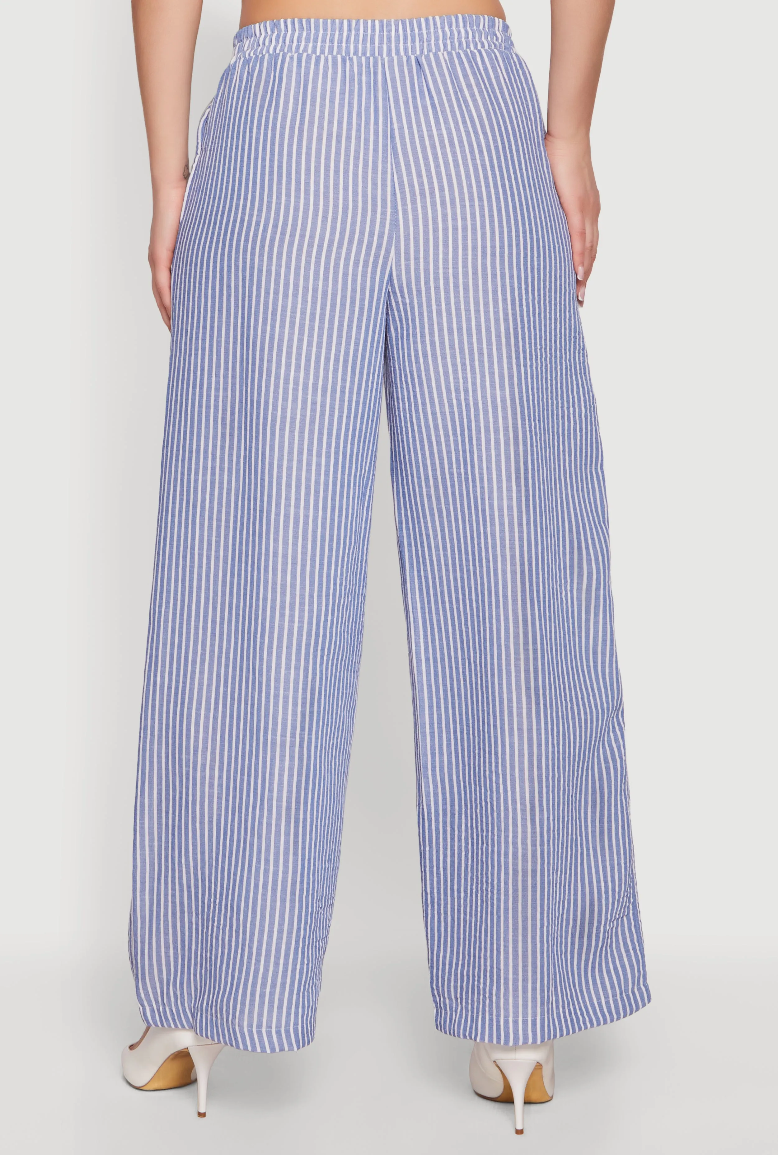 Striped Wide Leg Pull On Casual Pants sold by Rainbow product image thumbnail 5