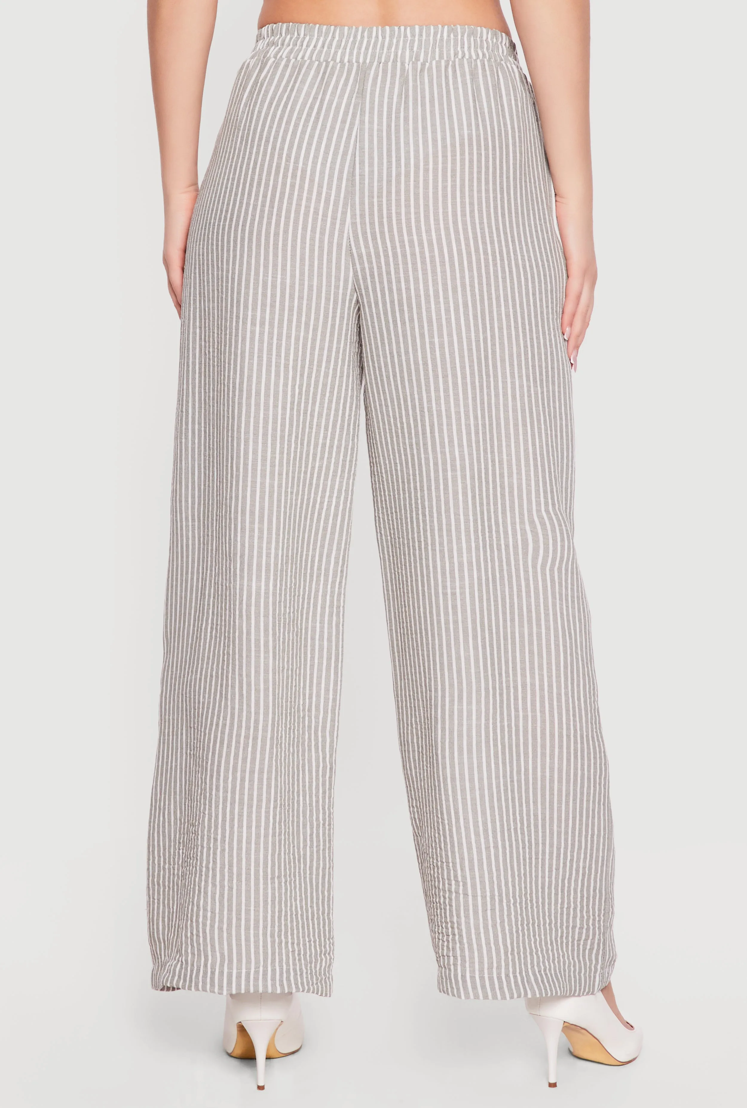 Striped Wide Leg Pull On Casual Pants sold by Rainbow product image thumbnail 5