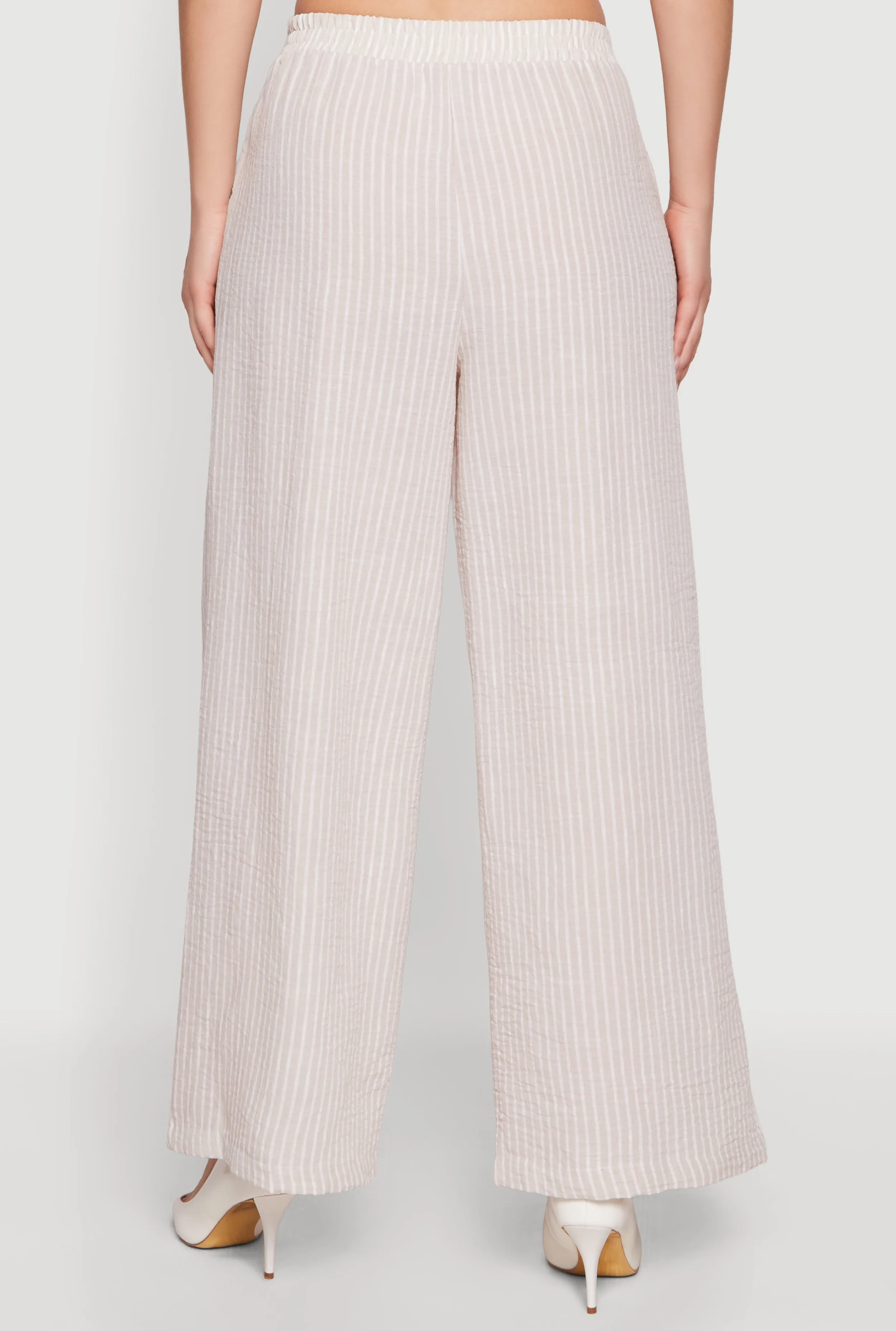 Striped Wide Leg Pull On Casual Pants sold by Rainbow product image thumbnail 5