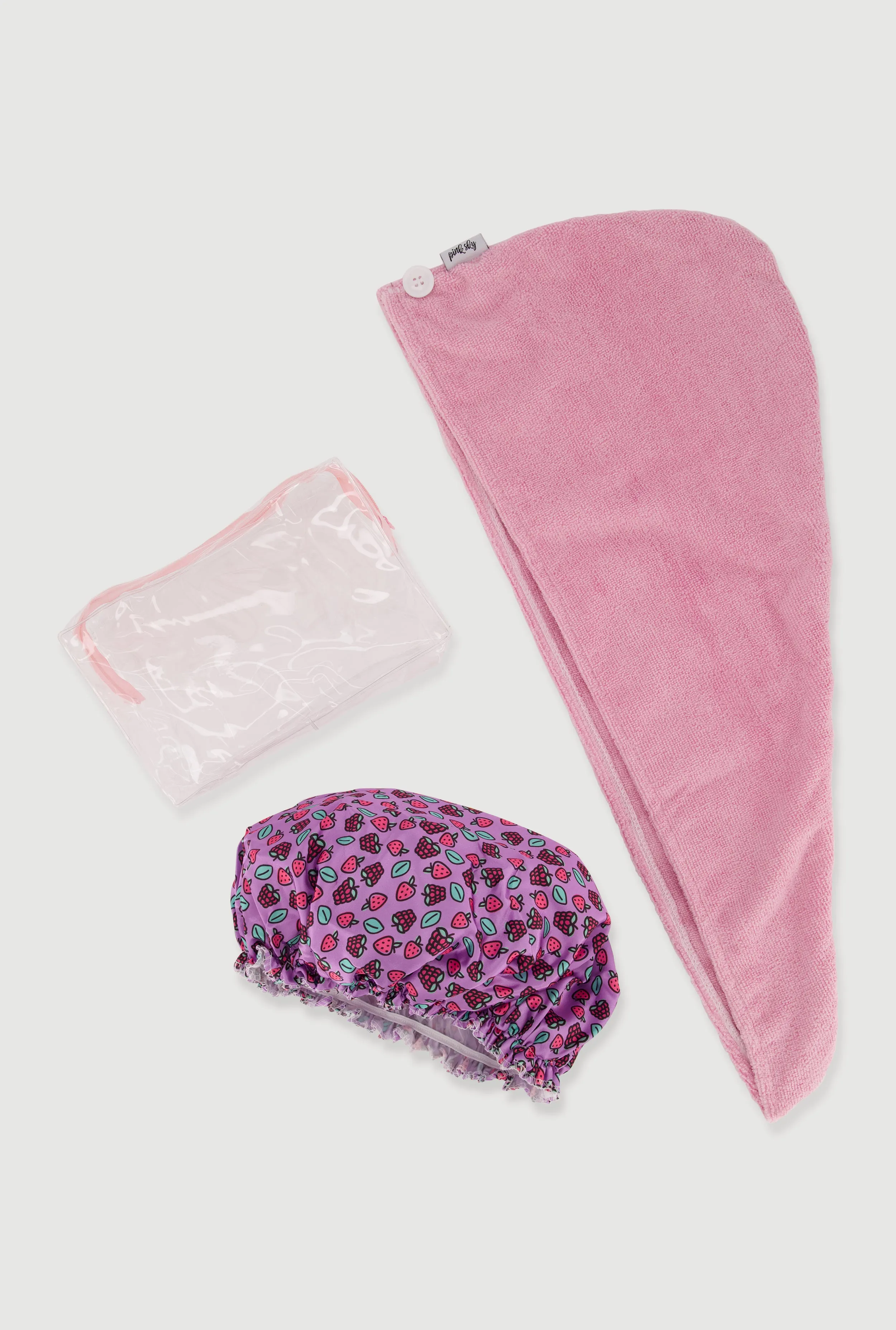 Turban Head Wrap and Berry Print Shower Cap sold by Rainbow product image thumbnail 5