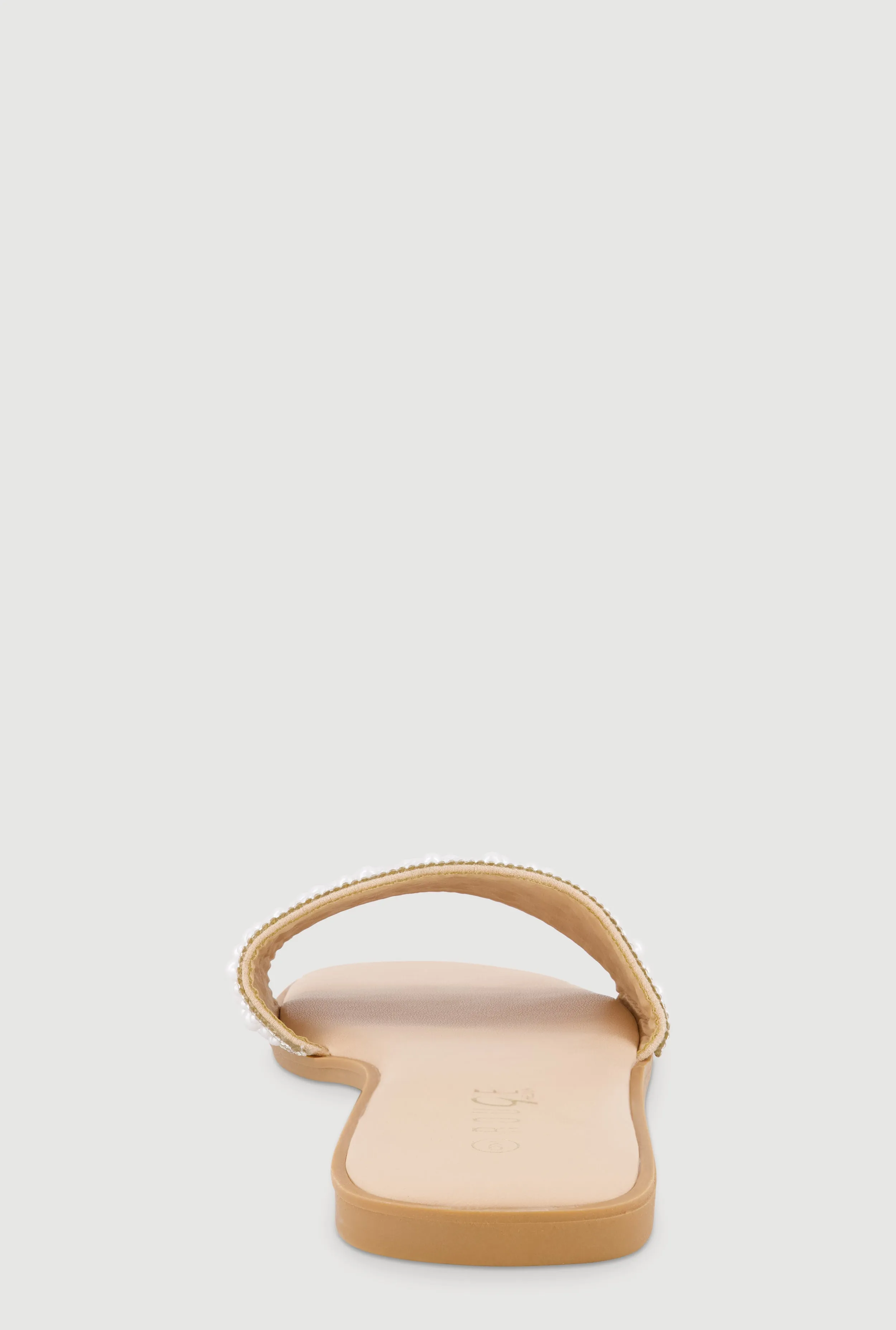 Faux Pearl Band Slide Sandals with Rhinestones sold by Rainbow product image thumbnail 3